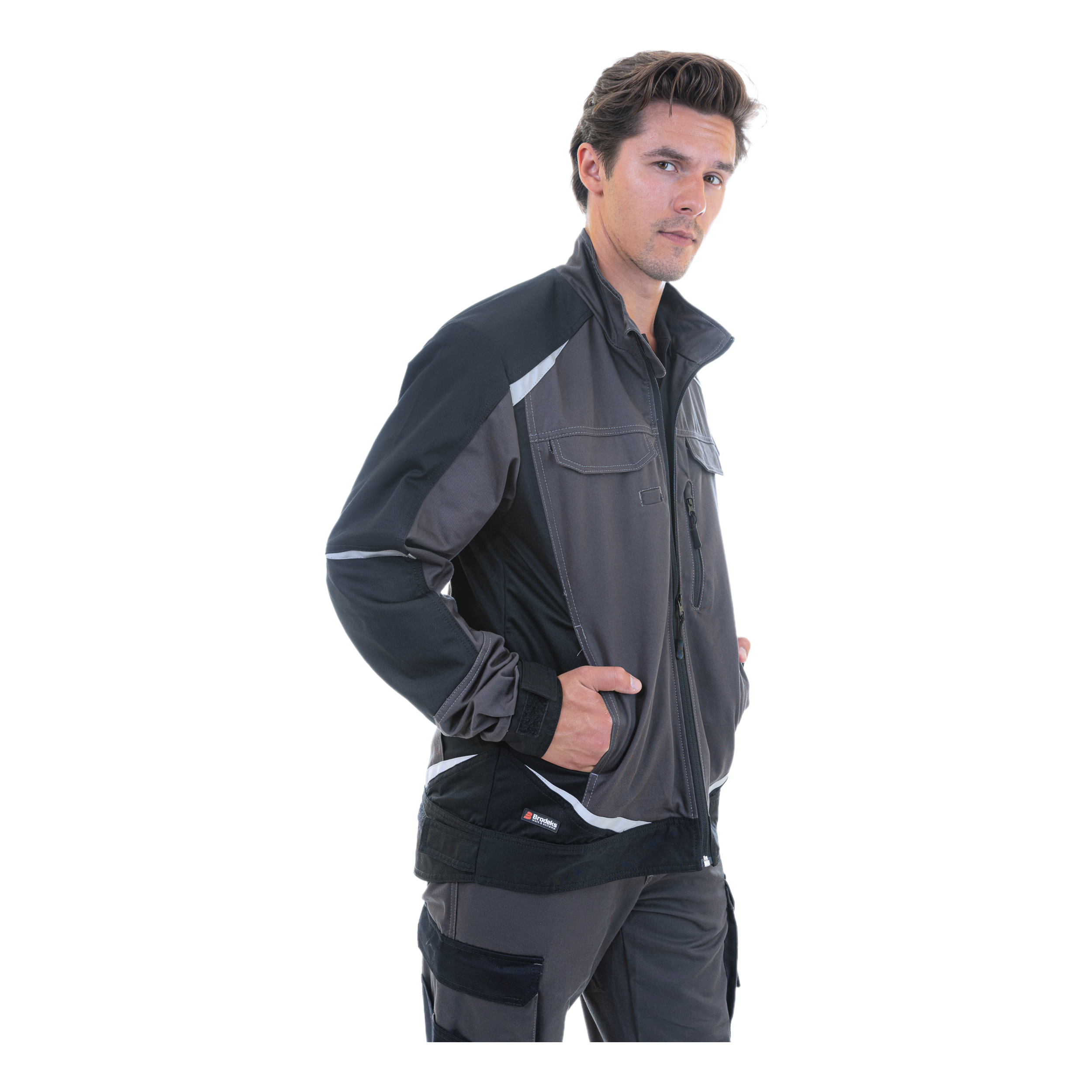 Куртка Brodeks KS202, серый/черный
