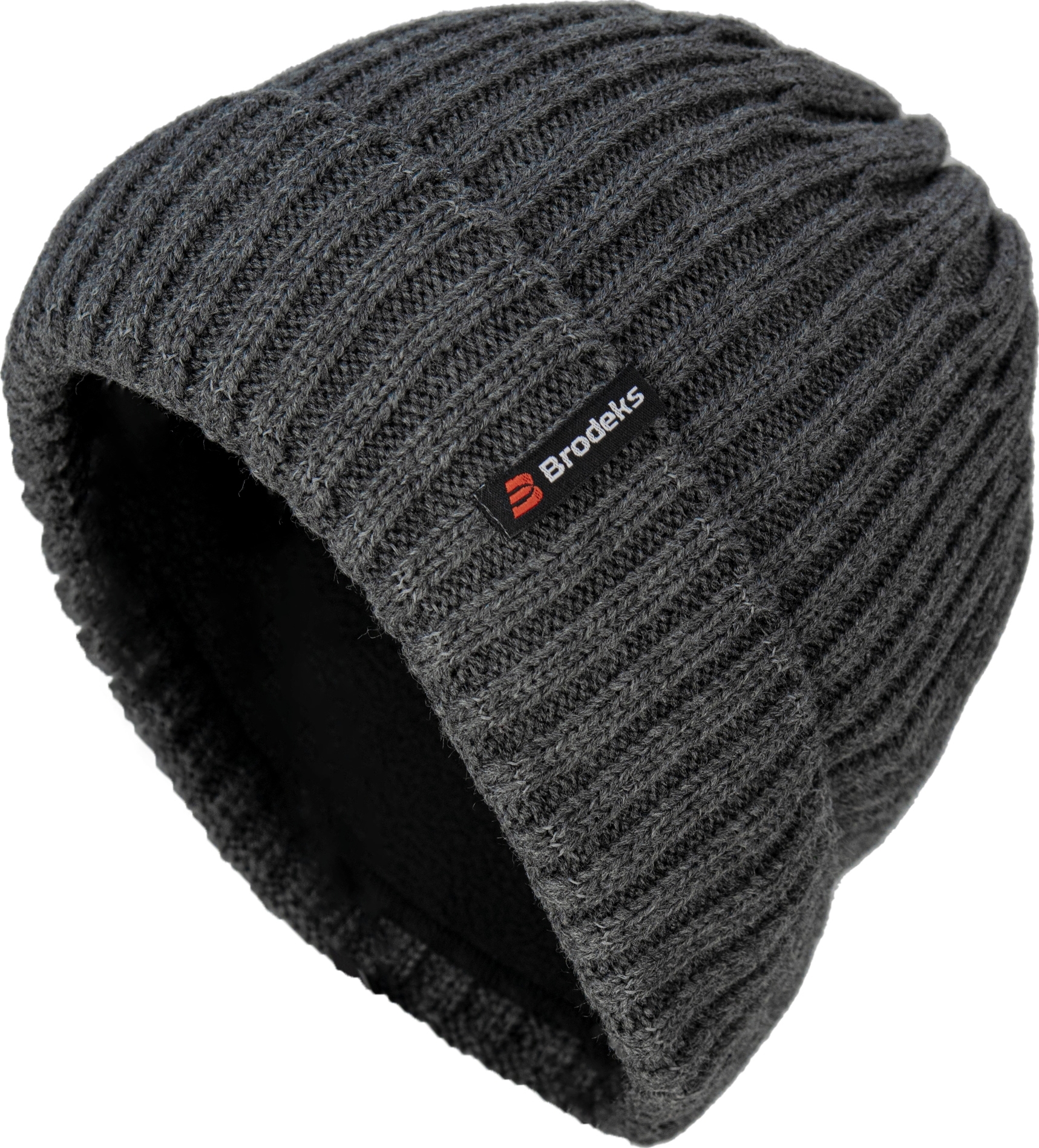 Шапка Brodeks fleece lining т.серый