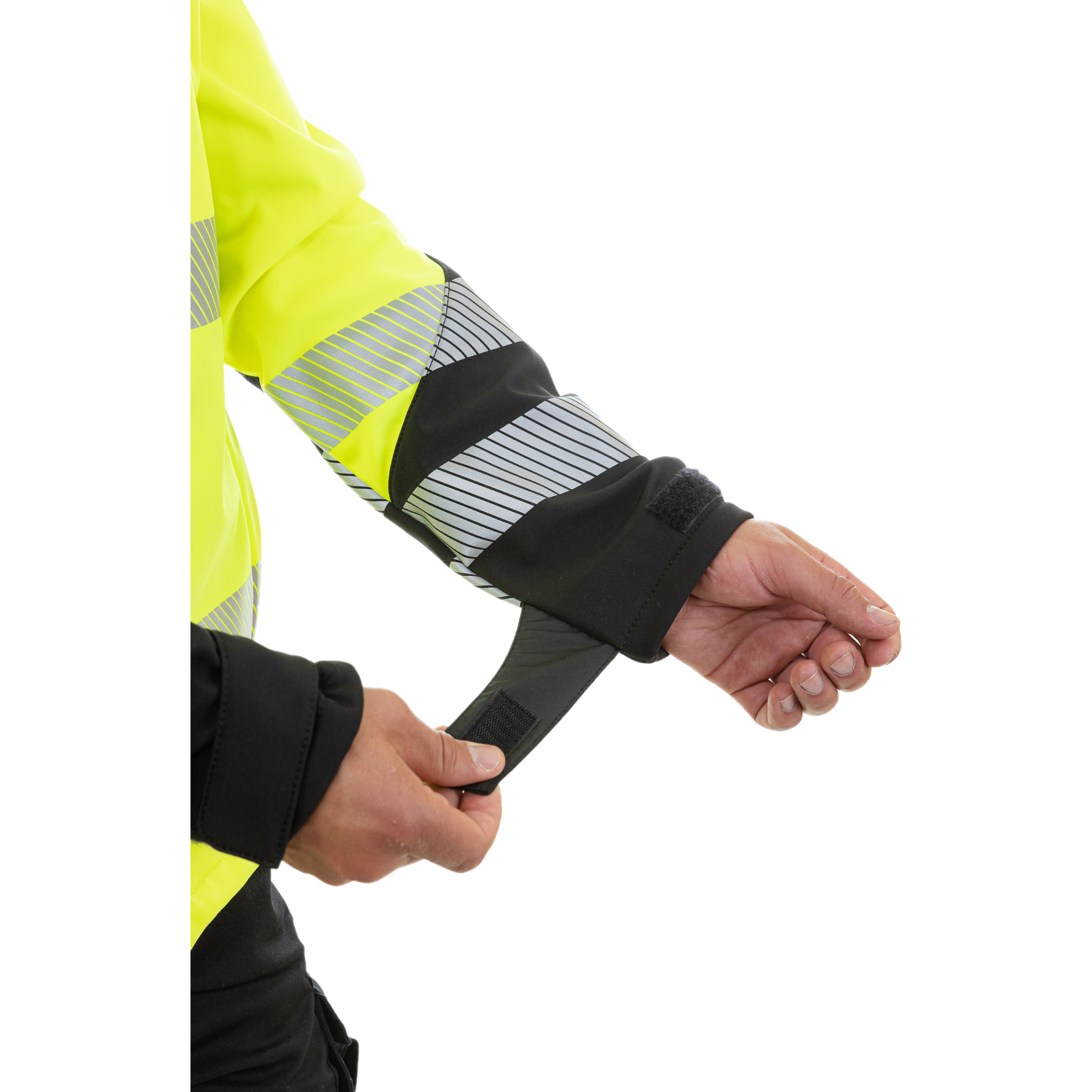 Сигнальная куртка софтшелл Brodeks KS227, желтый/черный