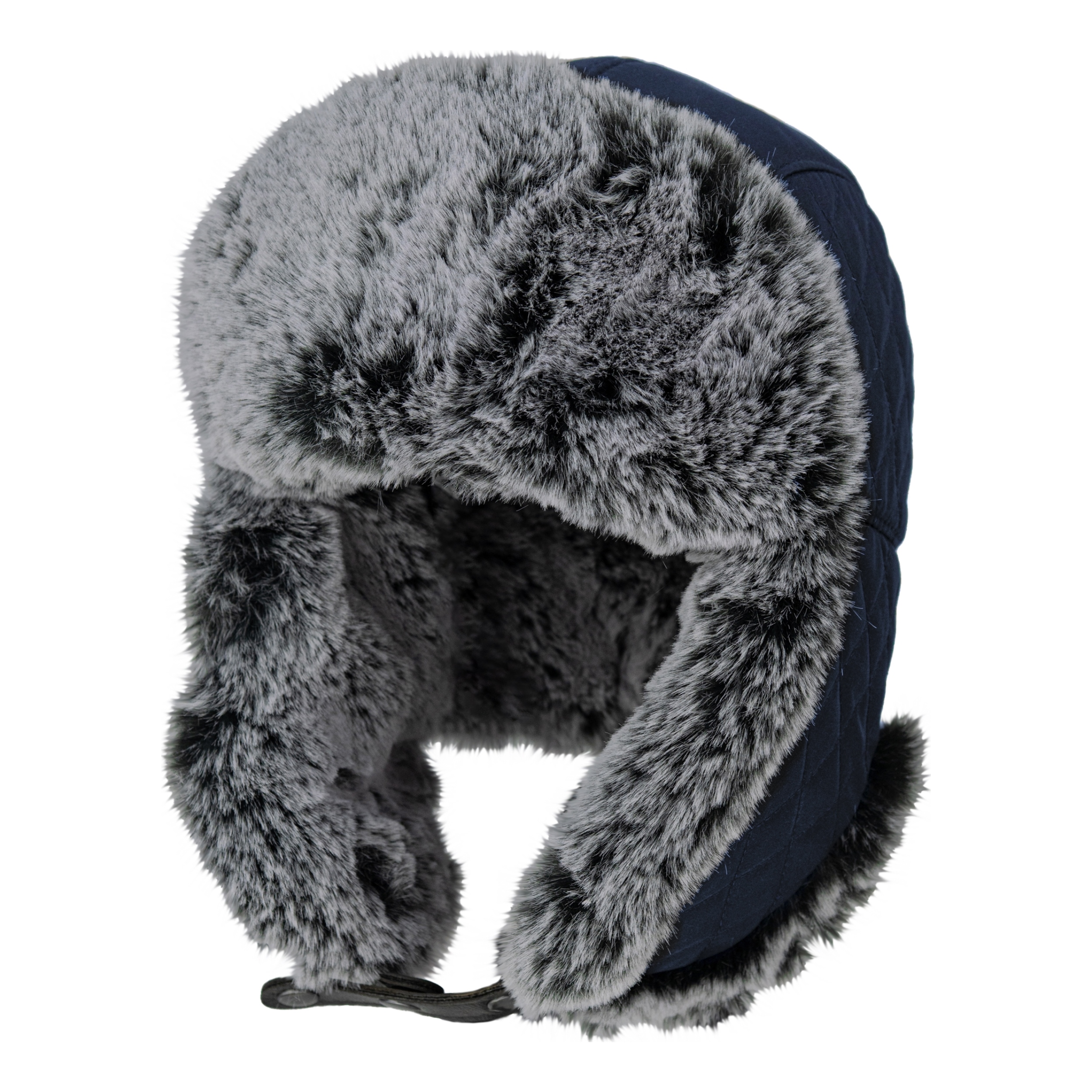 Шапка-ушанка Brodeks KM109 синий/серый мех