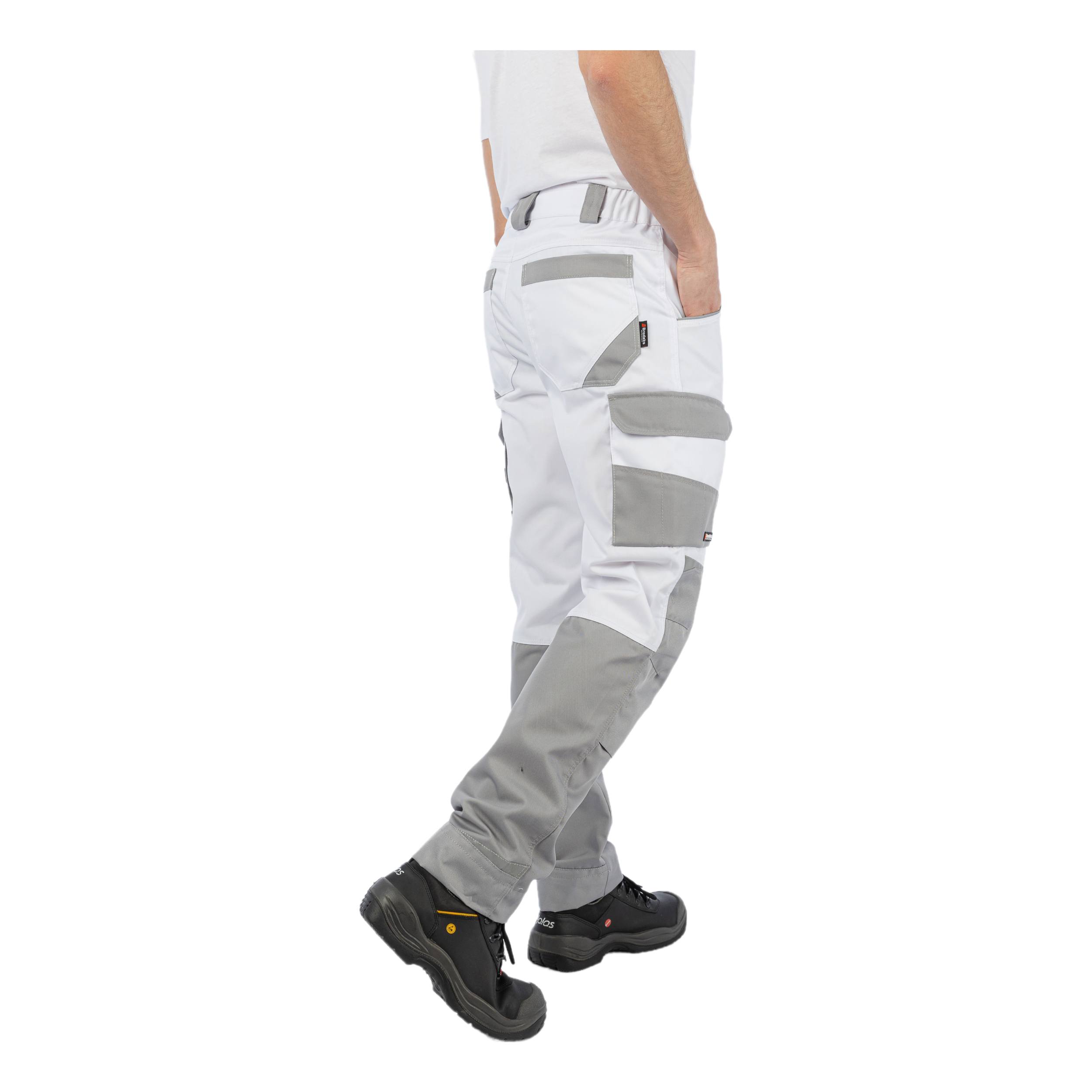 Брюки Brodeks KS302, белый/серый