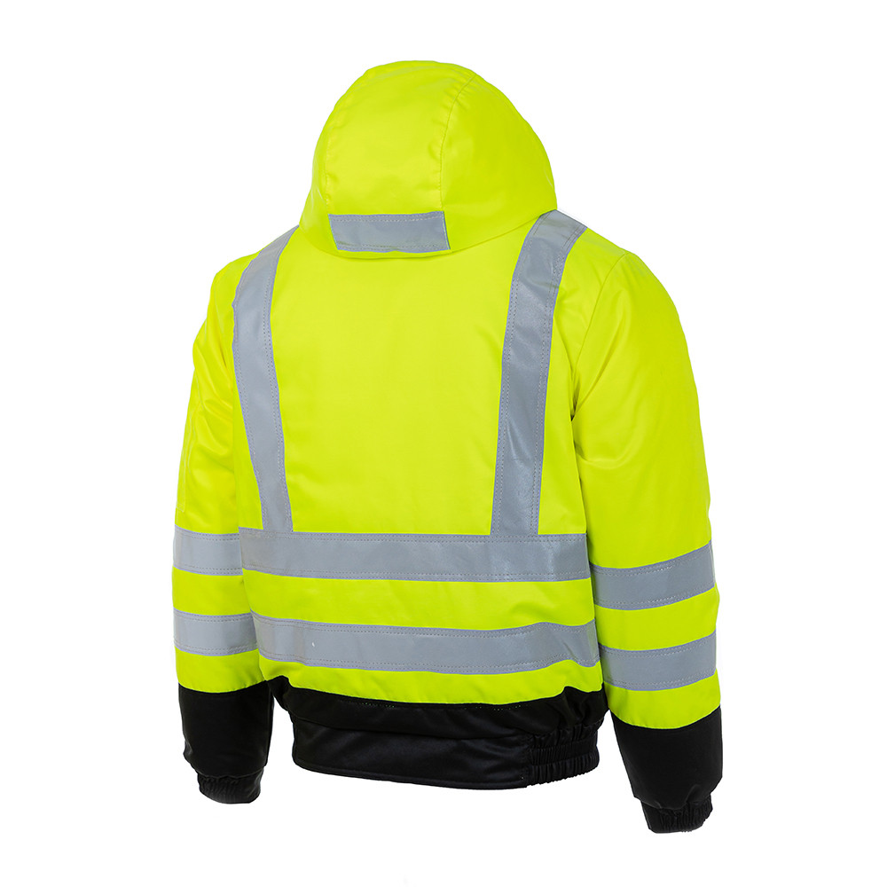 Зимняя сигнальная куртка-бомбер Brodeks KW222, желтый/черный