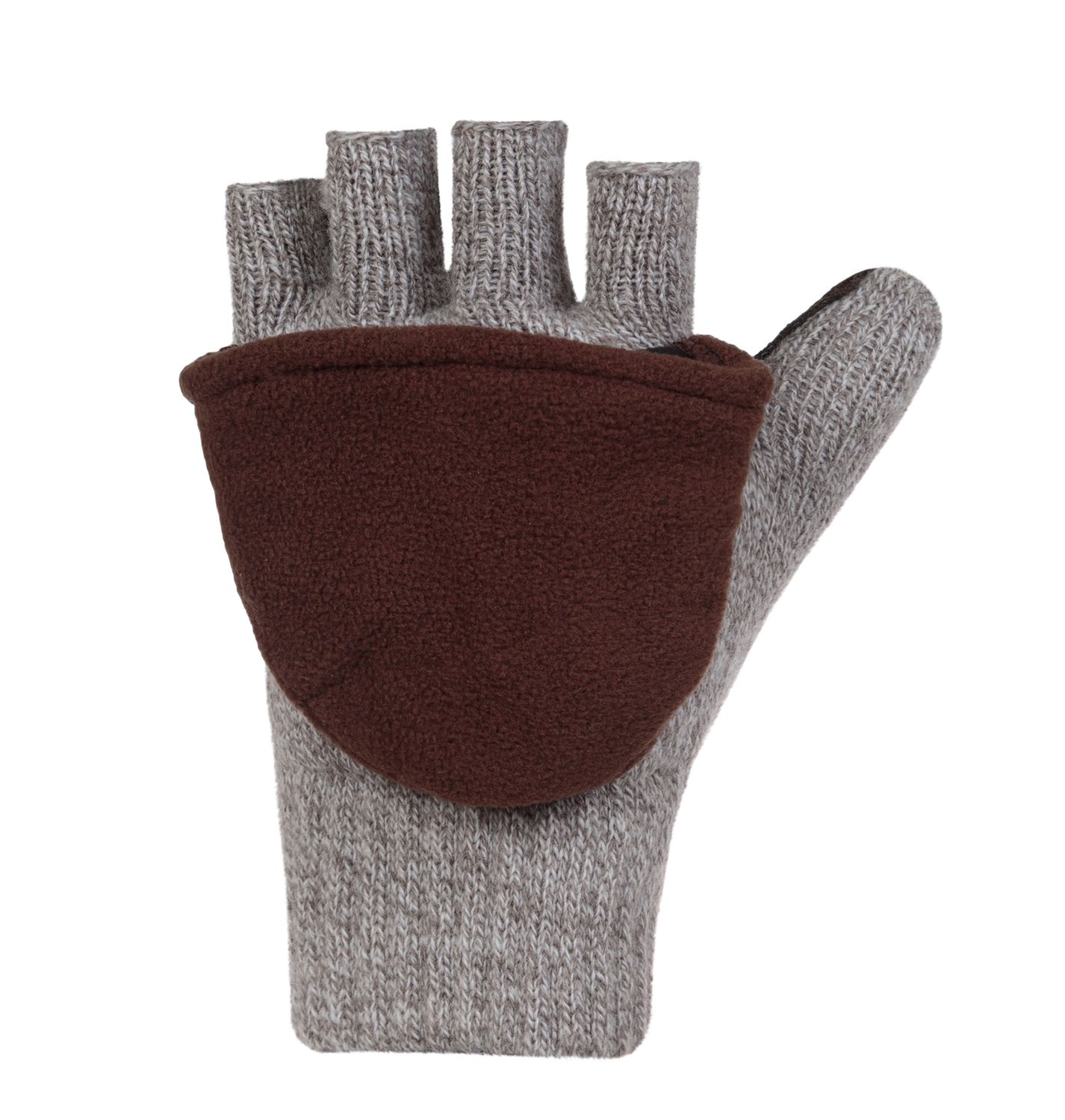 Рукавицы трансформеры полушерстяные со спилком РЫСЬ