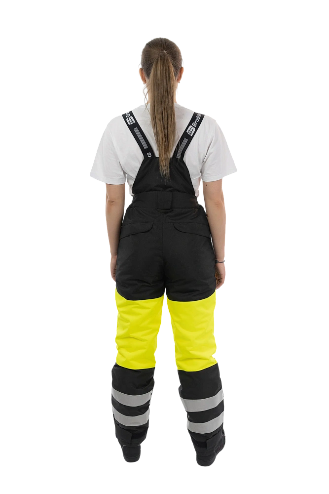 Зимние женские сигнальные брюки Brodeks KW330, желтый/черный