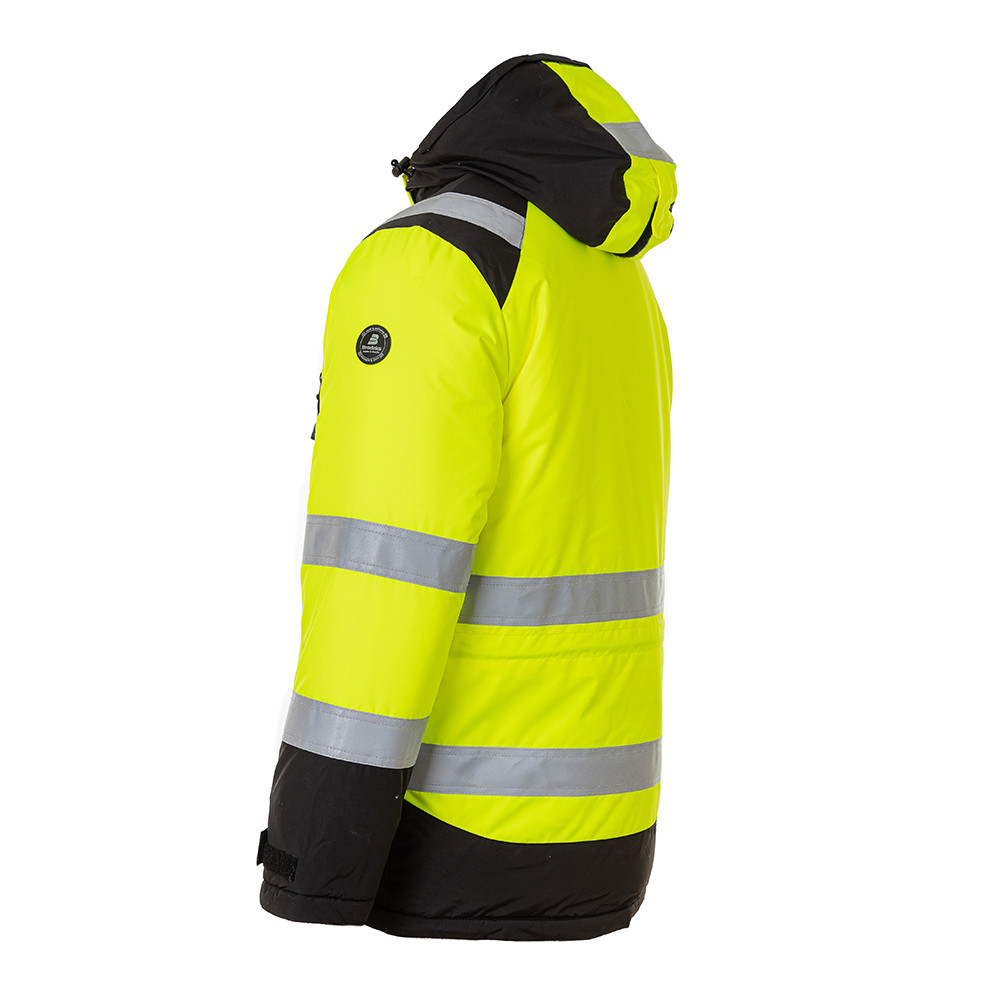 Зимняя сигнальная куртка-парка Brodeks KW217 , желтый/черный