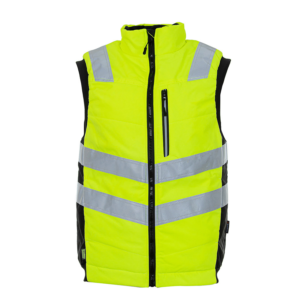 Сигнальный жилет утепленный Brodeks KW111, желтый/черный