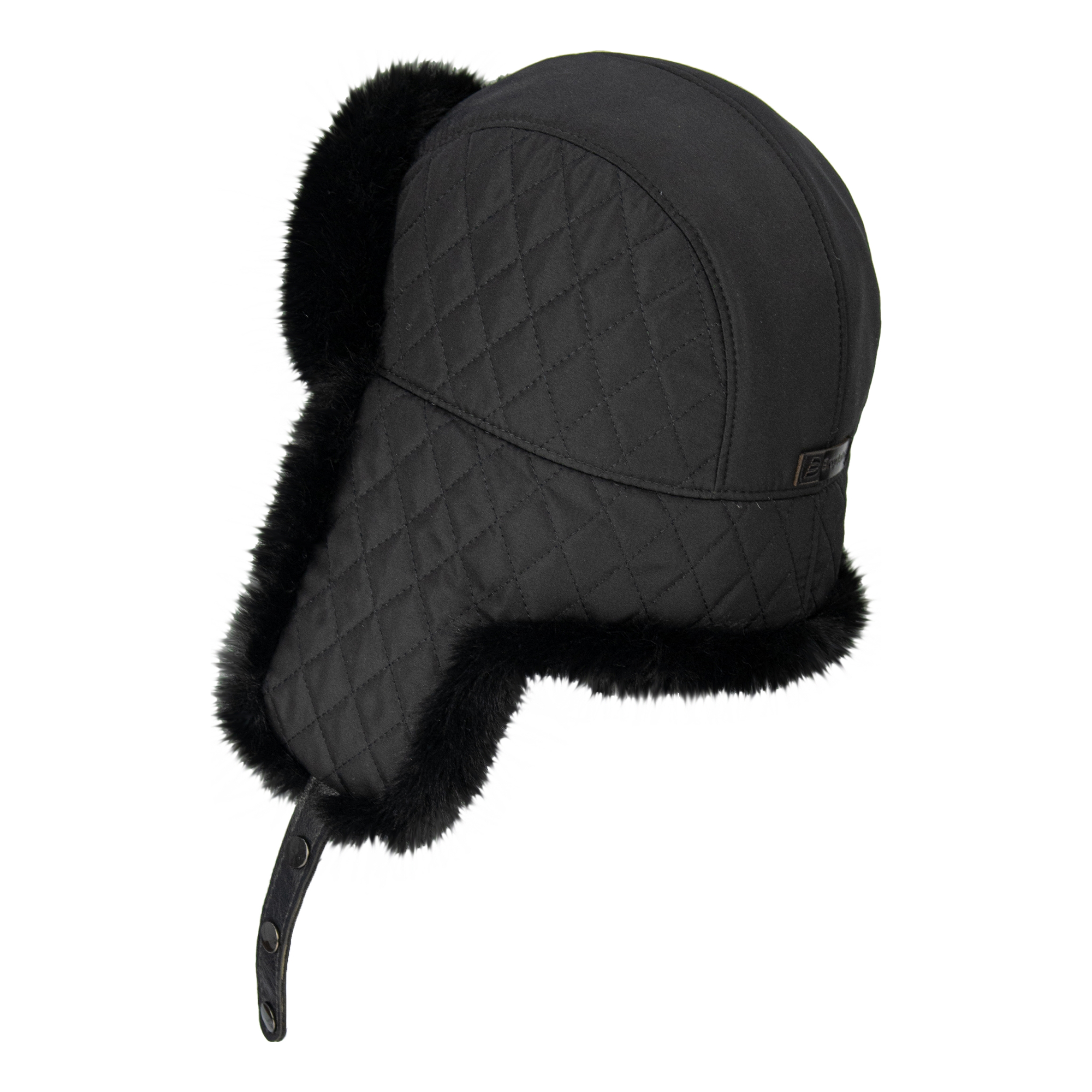 Шапка-ушанка Brodeks KM109 черный/черный мех