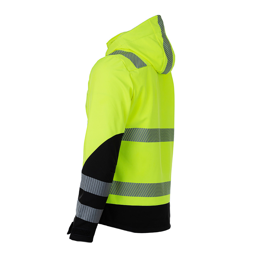 Сигнальная куртка софтшелл Brodeks KS227, желтый/черный