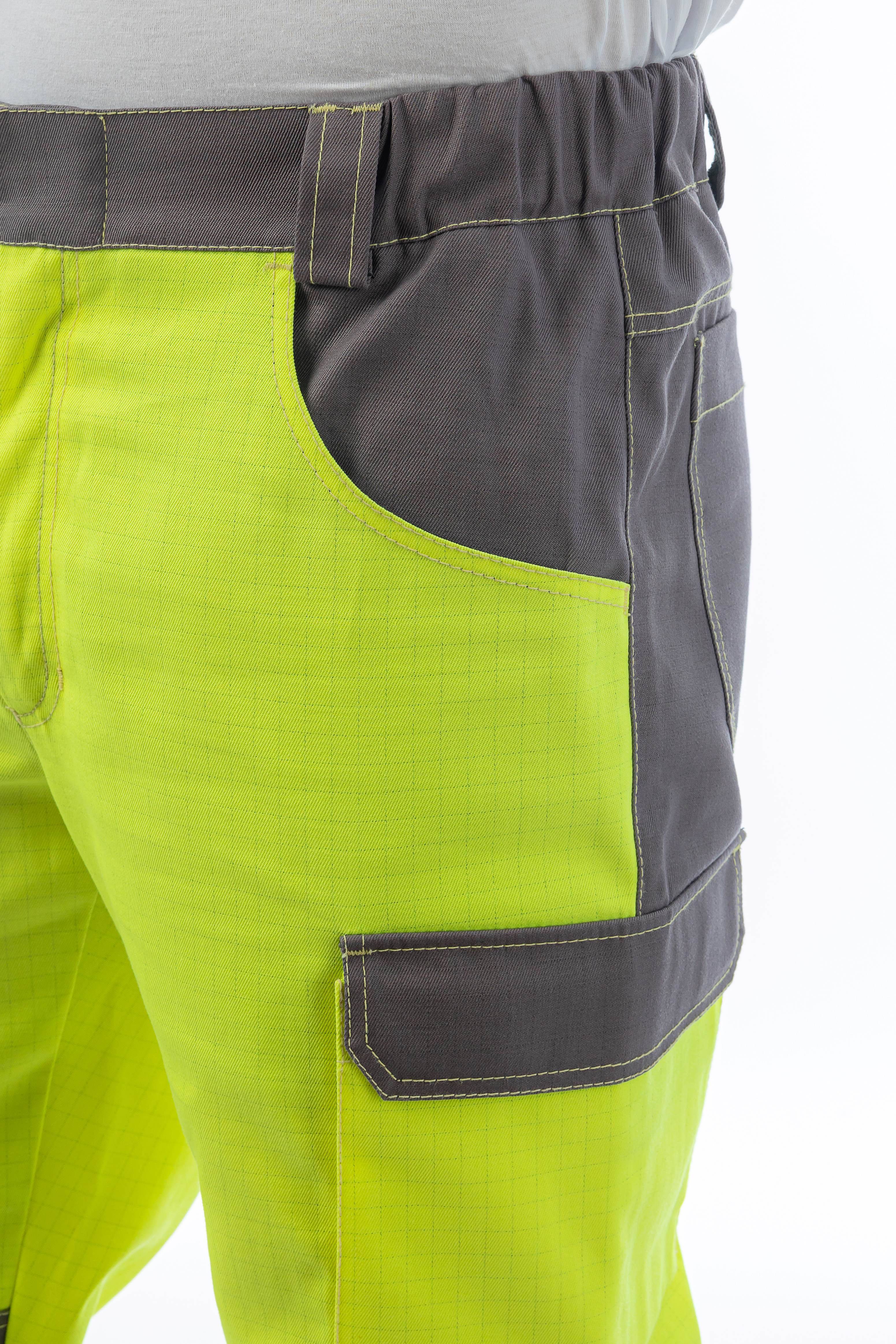 Мультизащитные брюки Brodeks MS38-61, желтый/серый 