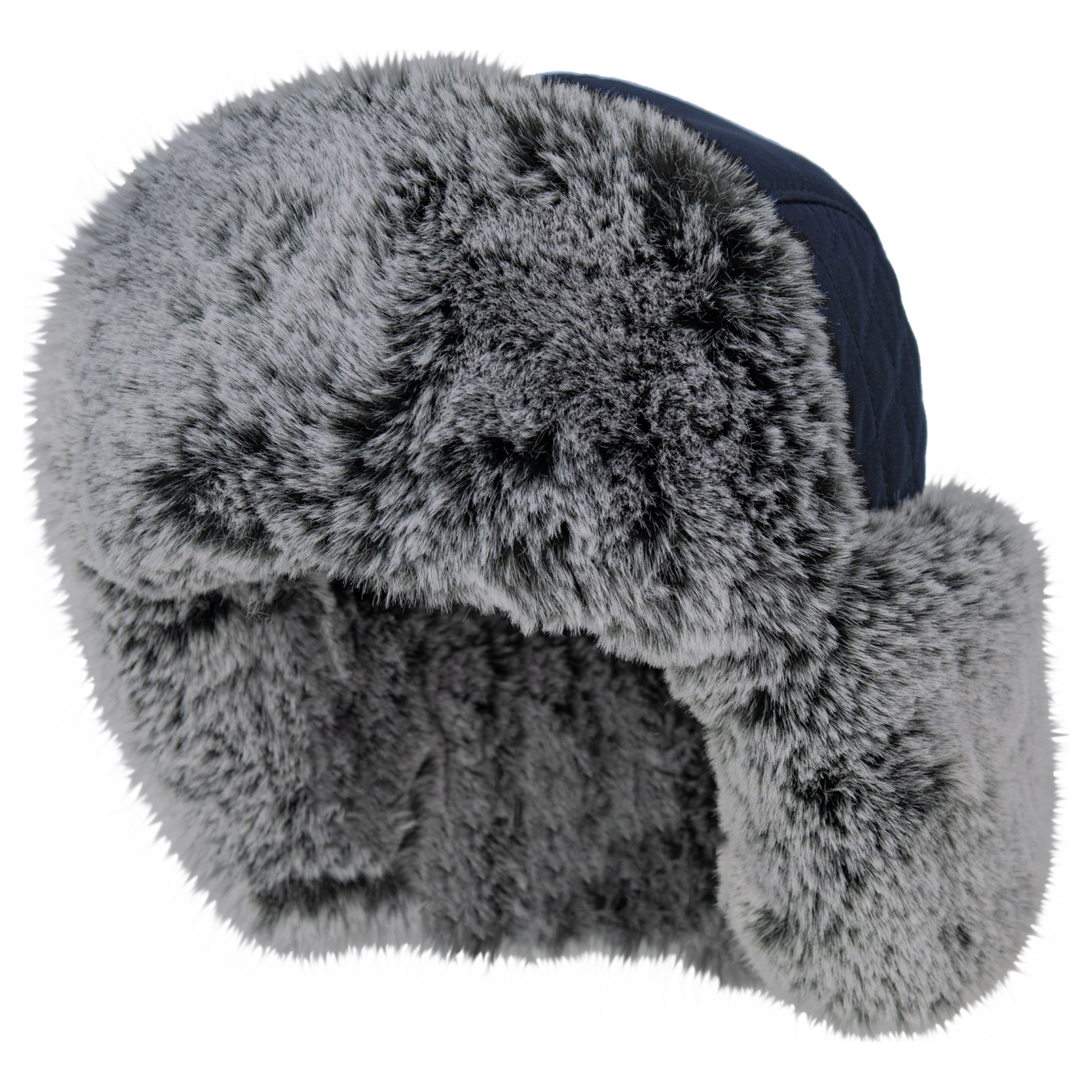 Шапка-ушанка Brodeks KM109 синий/серый мех