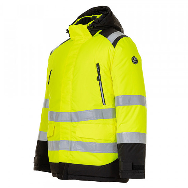 Зимняя сигнальная куртка-парка Brodeks KW217 , желтый/черный