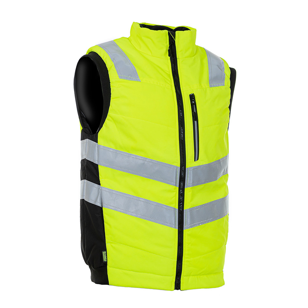 Сигнальный жилет утепленный Brodeks KW111, желтый/черный