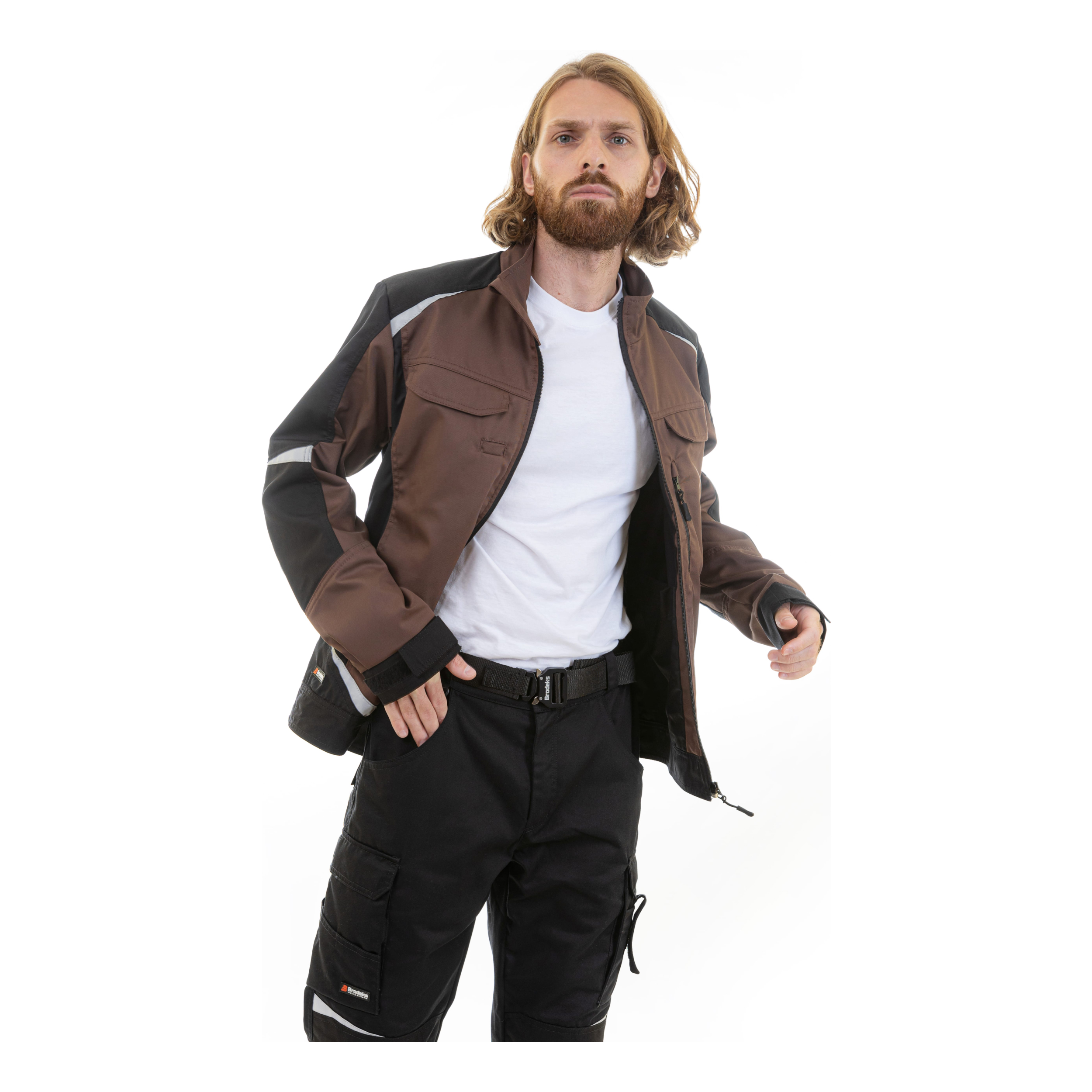 Куртка Brodeks KS202, коричневый/черный