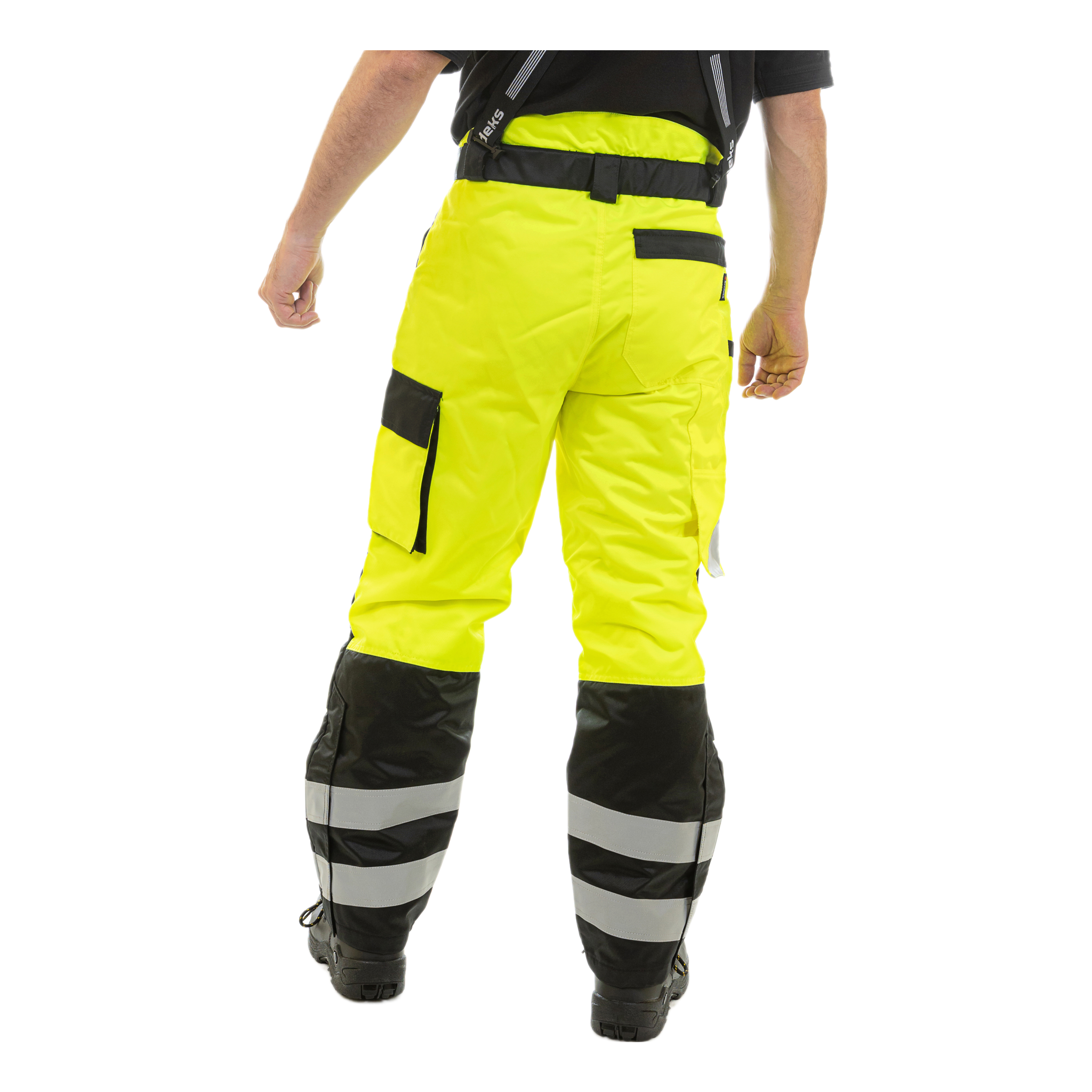 Зимние сигнальные брюки Brodeks KW308, желтый/черный