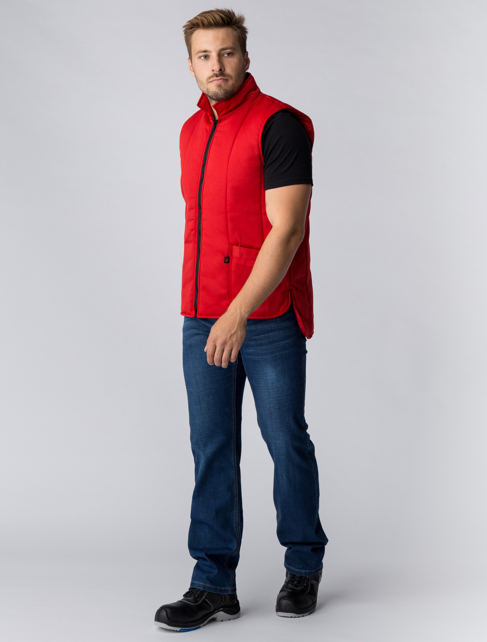 Жилет утепленный Универсальный (тк.Смесовая,210), красный
