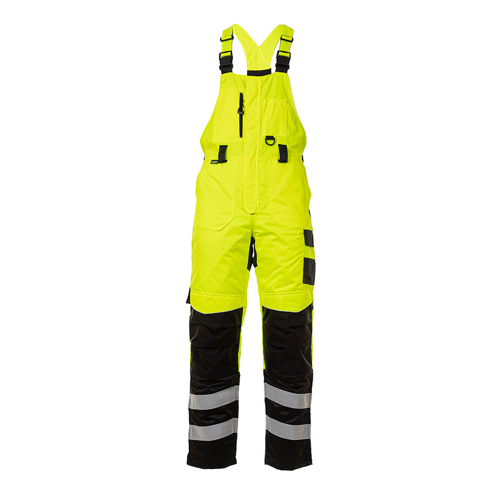 Зимний сигнальный полукомбинезон Brodeks KW406, желтый/черный
