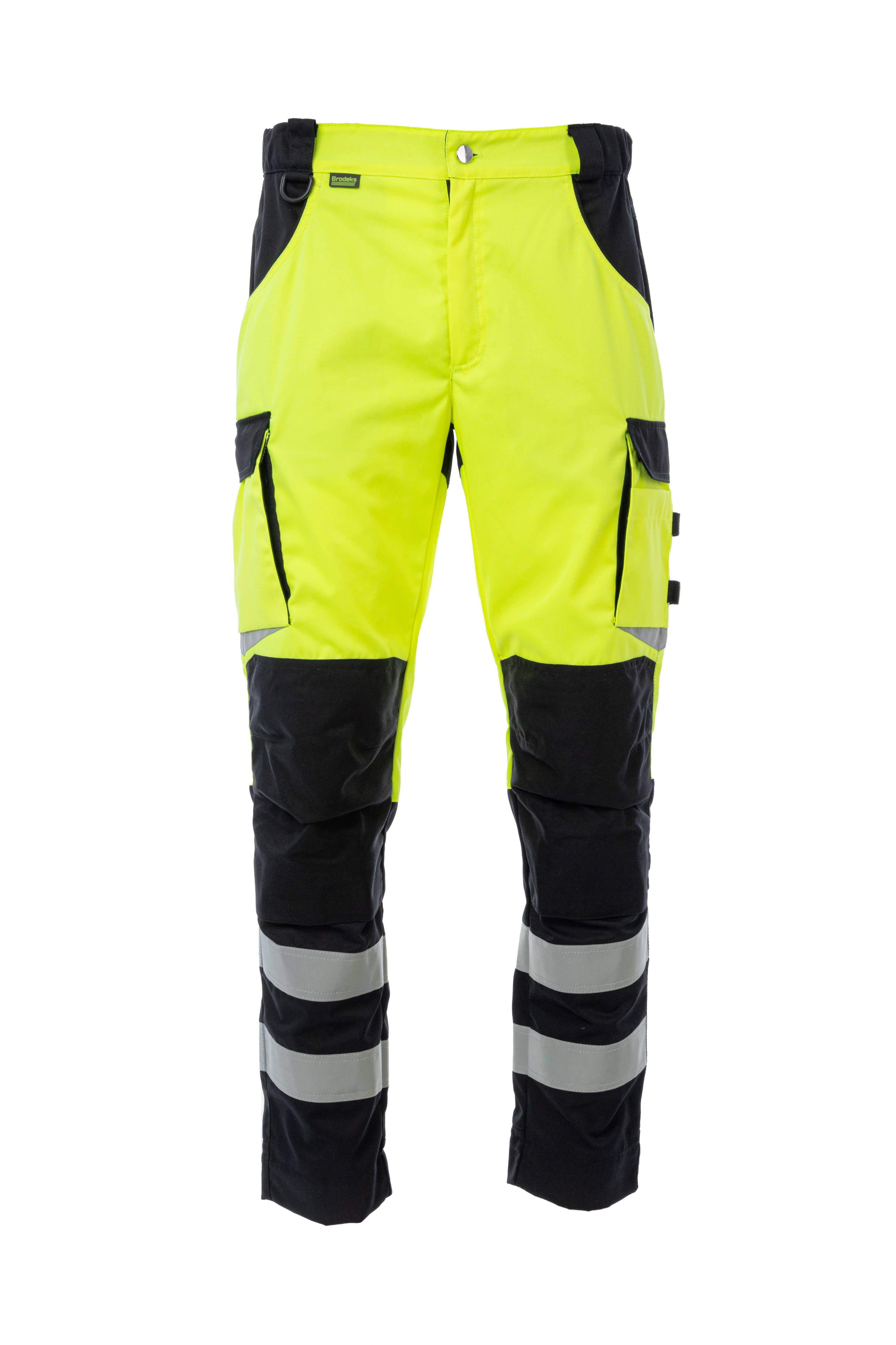 Сигнальные брюки Brodeks KS309, желтый/черный