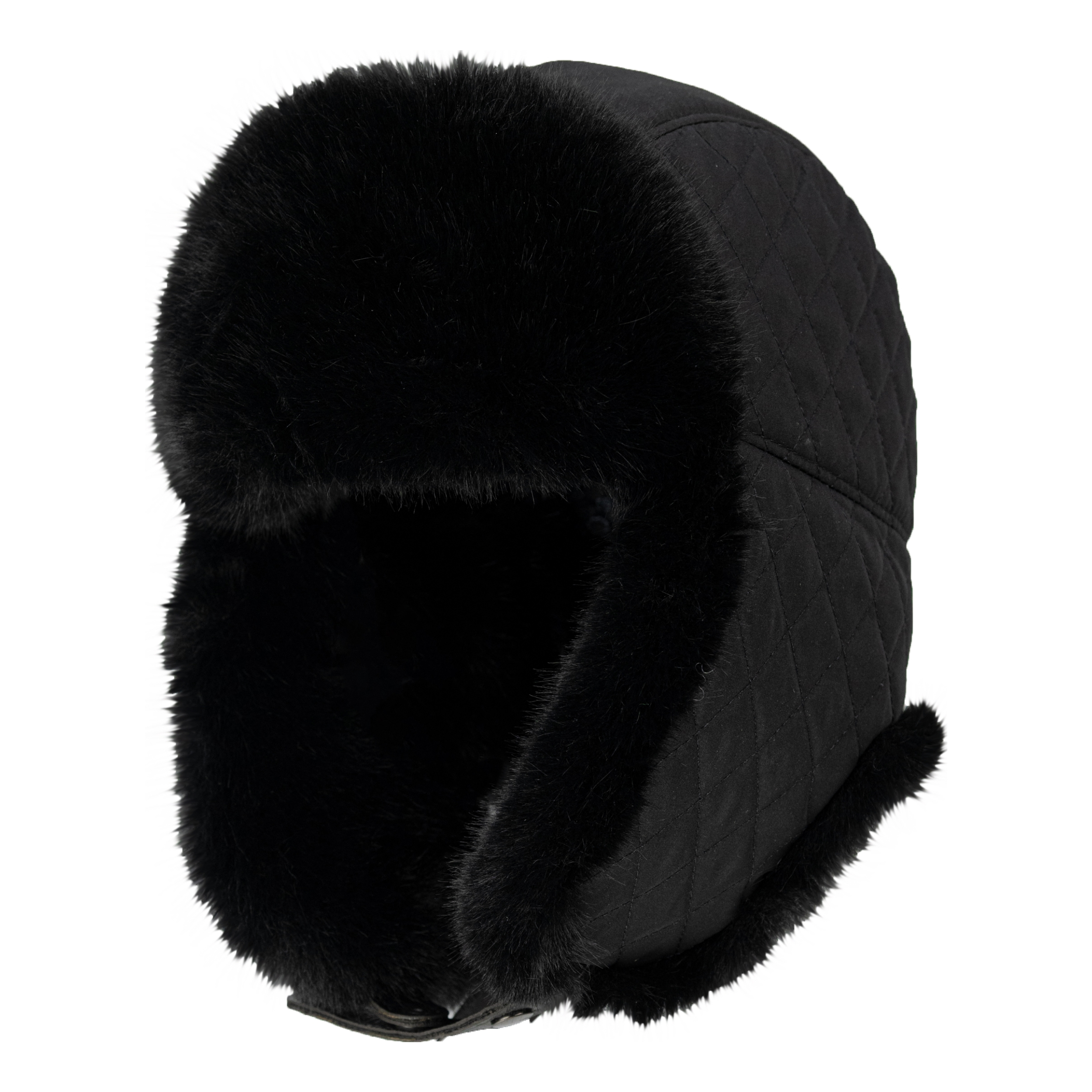 Шапка-ушанка Brodeks KM109 черный/черный мех