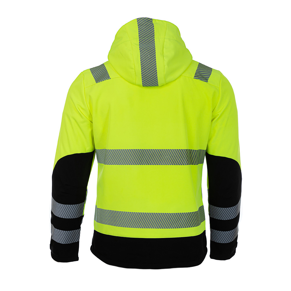 Сигнальная куртка софтшелл Brodeks KS227, желтый/черный