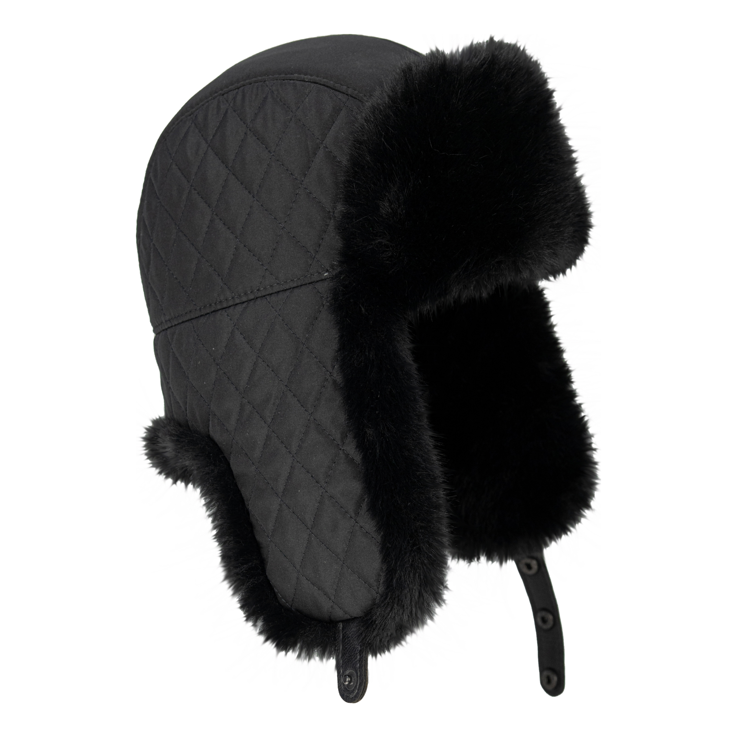 Шапка-ушанка Brodeks KM109 черный/черный мех