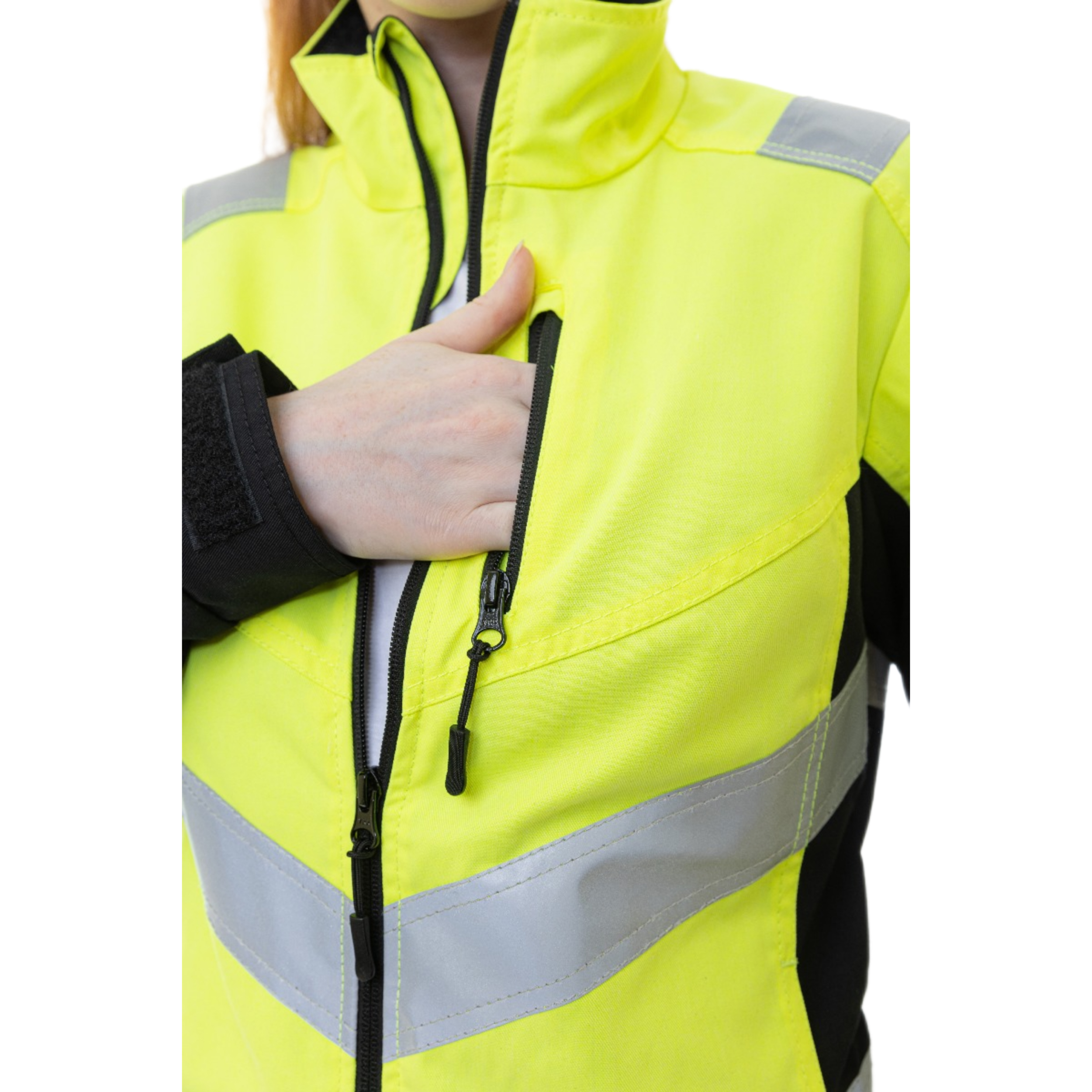 Женская сигнальная куртка Brodeks KS229, желтый/черный