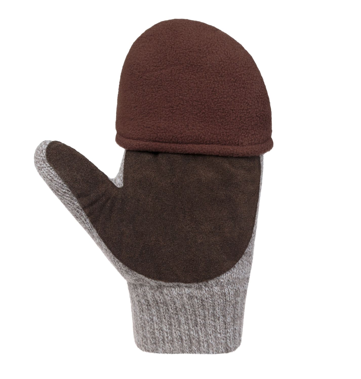 Рукавицы трансформеры полушерстяные со спилком РЫСЬ