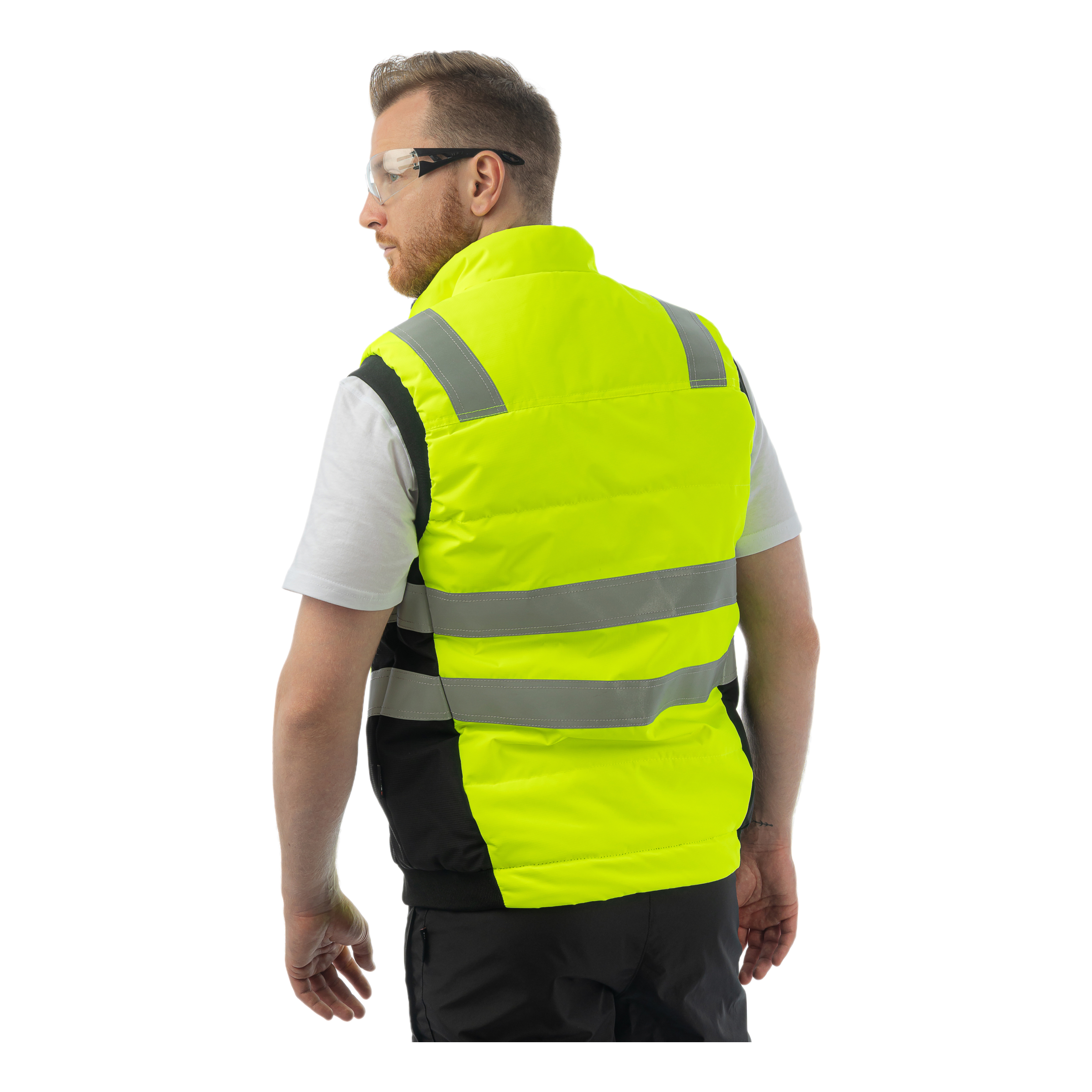 Сигнальный жилет утепленный Brodeks KW111, желтый/черный