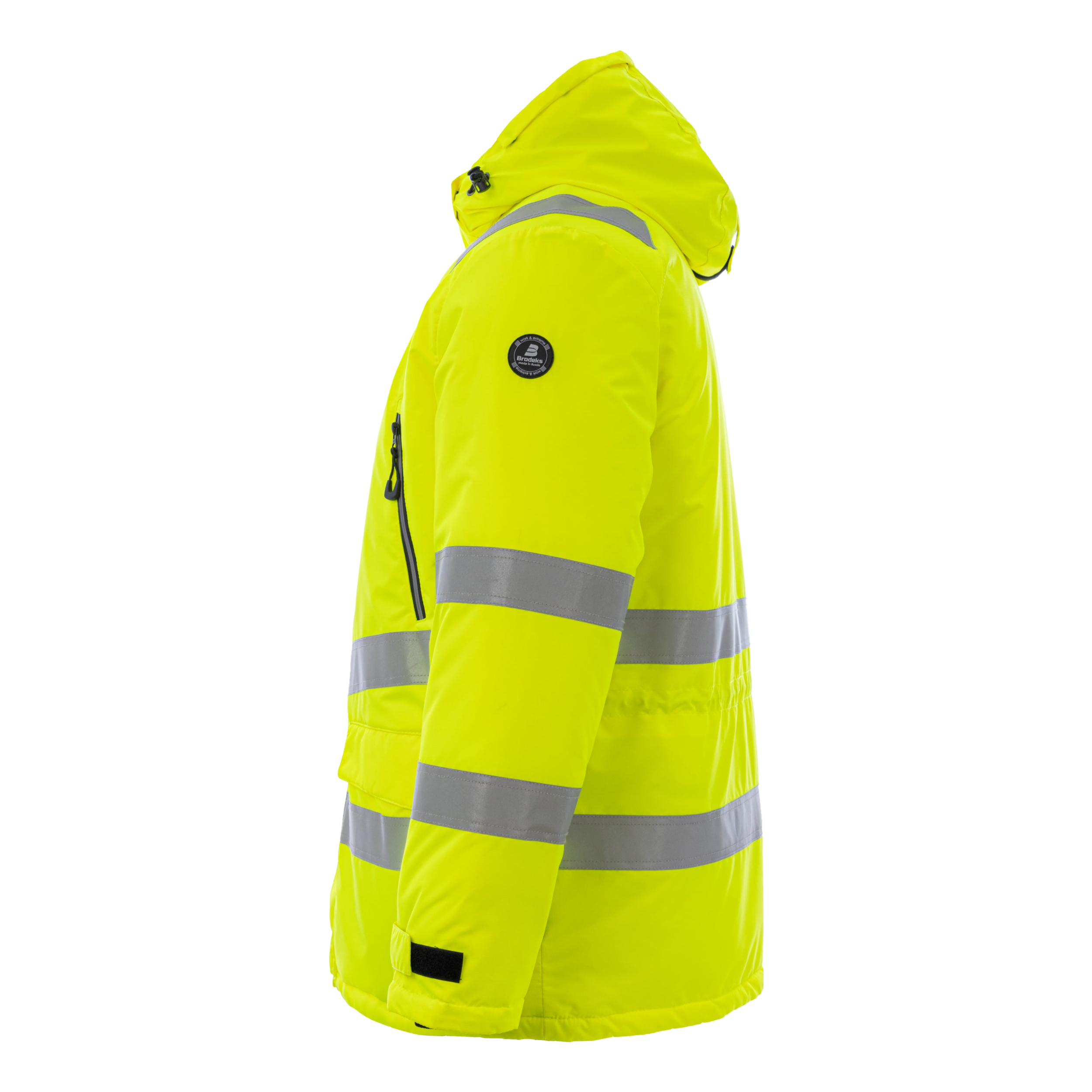 Зимняя сигнальная куртка-парка Brodeks KW220, желтый