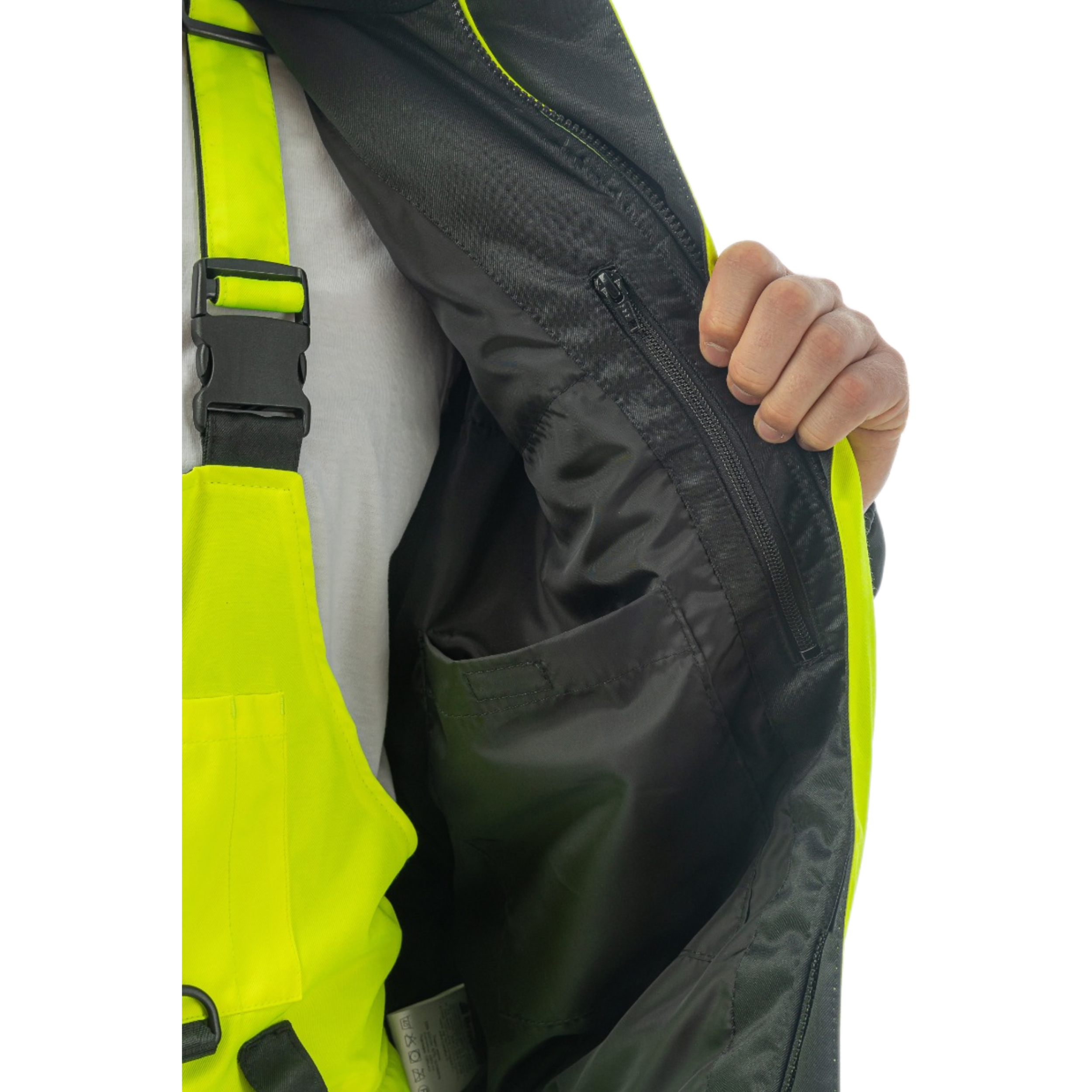 Зимняя сигнальная куртка-бомбер Brodeks KW222, желтый/черный