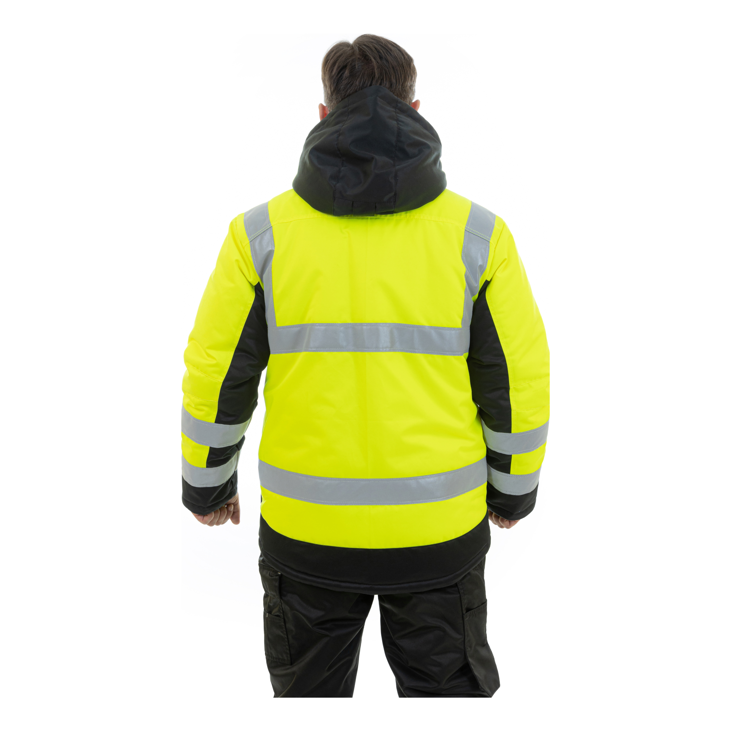 Зимняя сигнальная куртка Brodeks KW216, желтый/черный