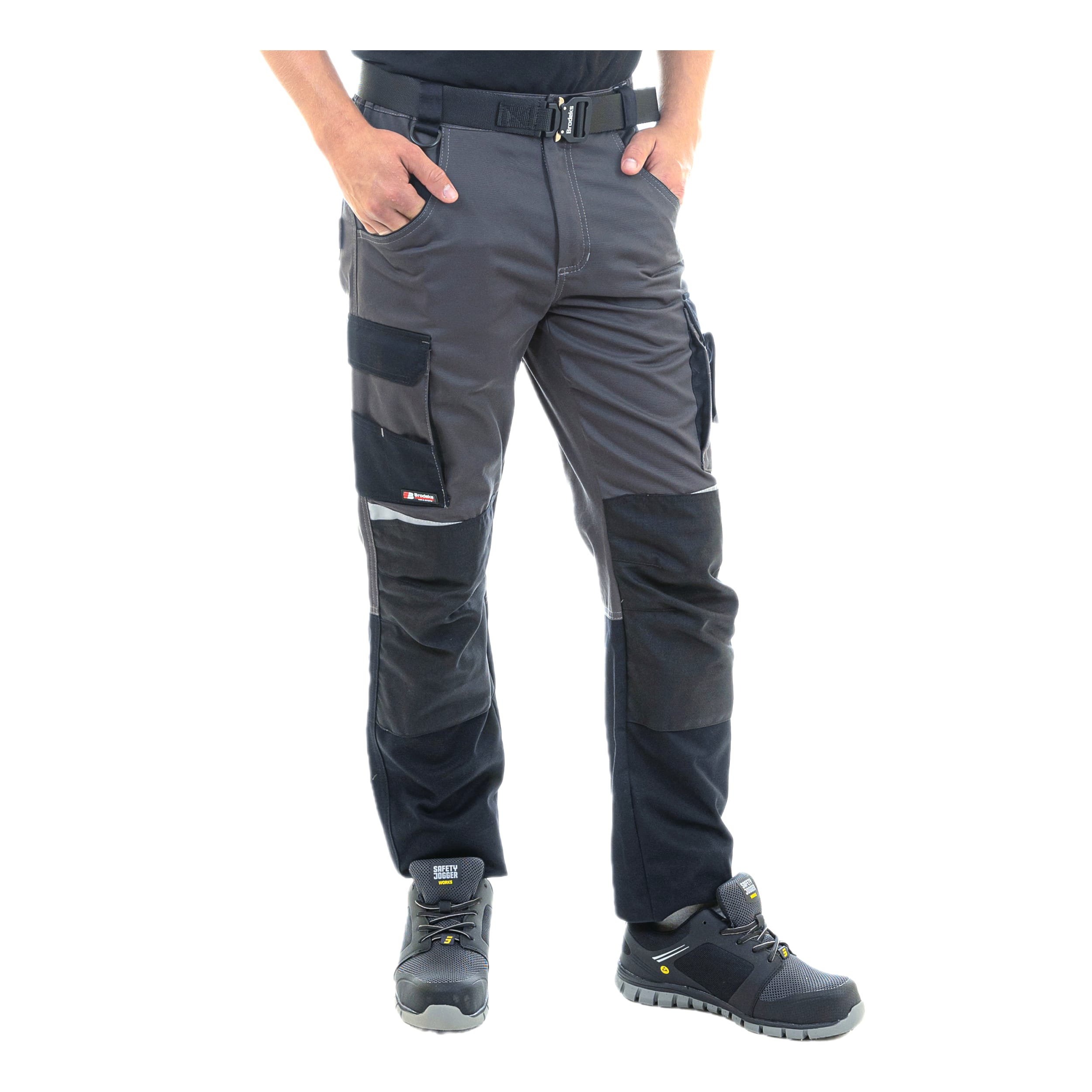 Брюки Brodeks KS302, серый/черный