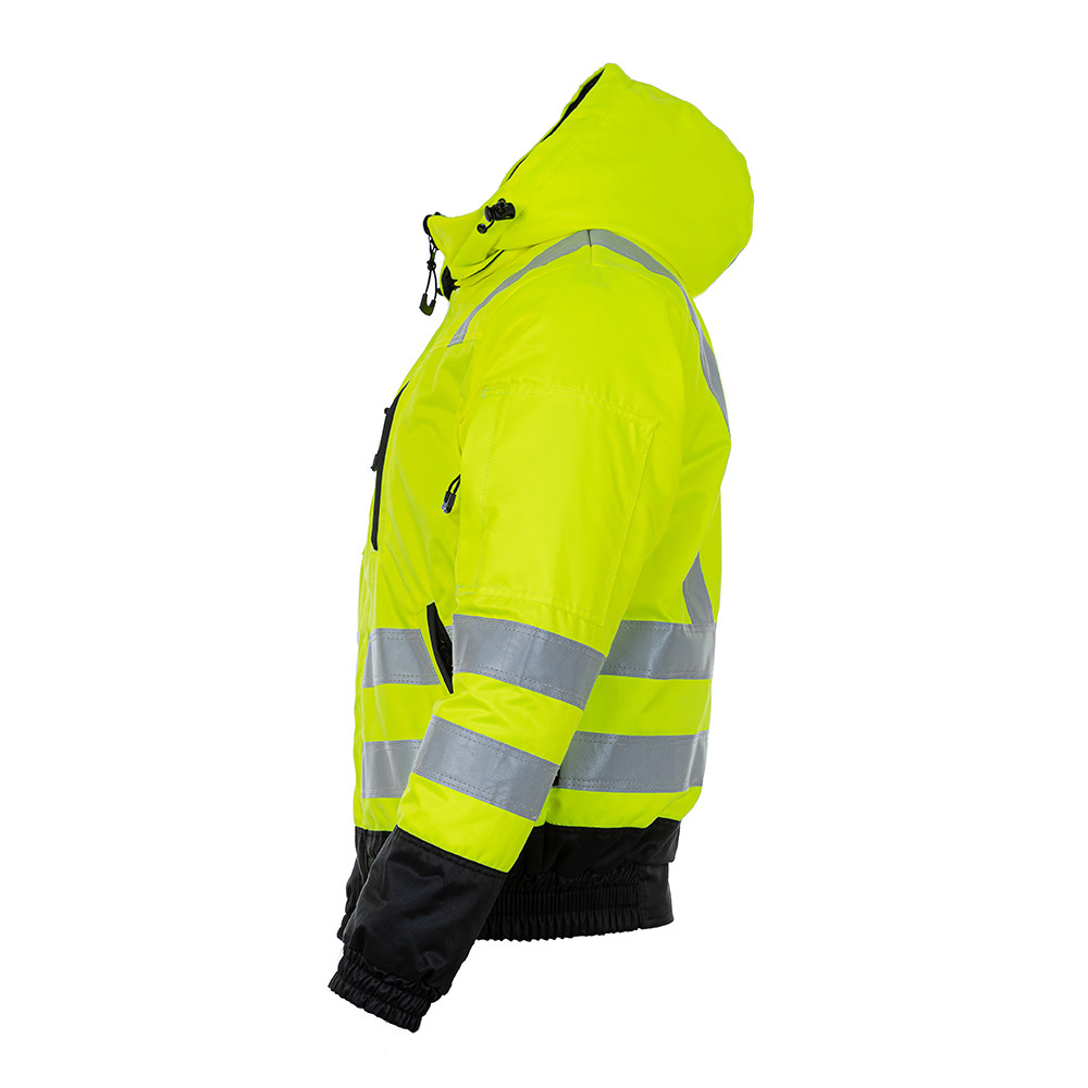 Зимняя сигнальная куртка-бомбер Brodeks KW222, желтый/черный