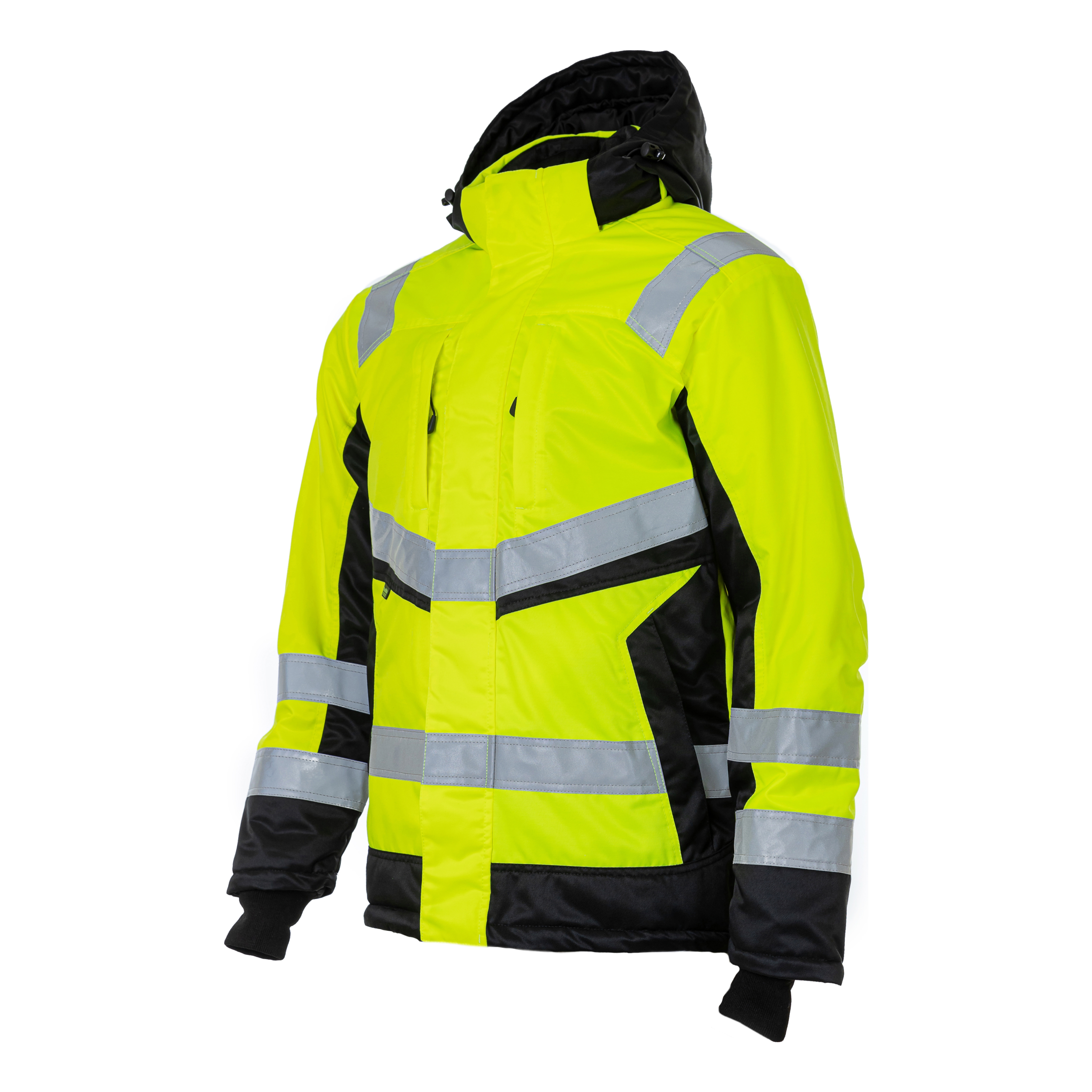 Зимняя сигнальная куртка Brodeks KW216, желтый/черный