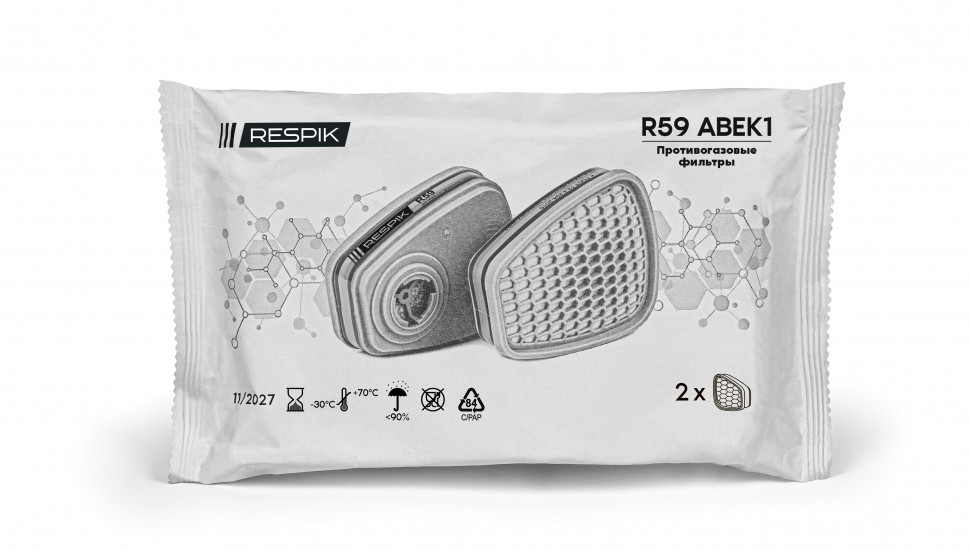 Фильтр противогазовый RESPIK R59 А1В1Е1К1 (2шт)