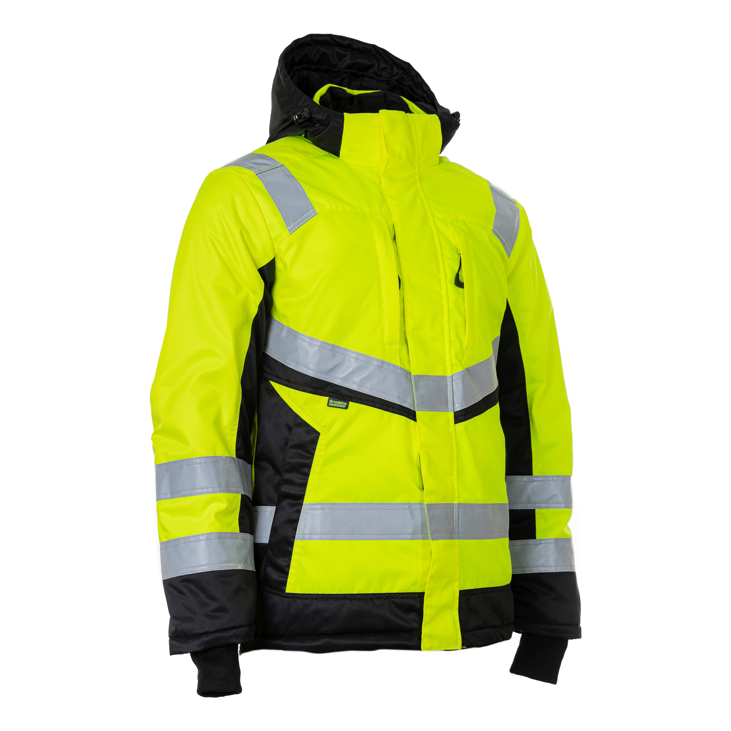 Зимняя сигнальная куртка Brodeks KW216, желтый/черный