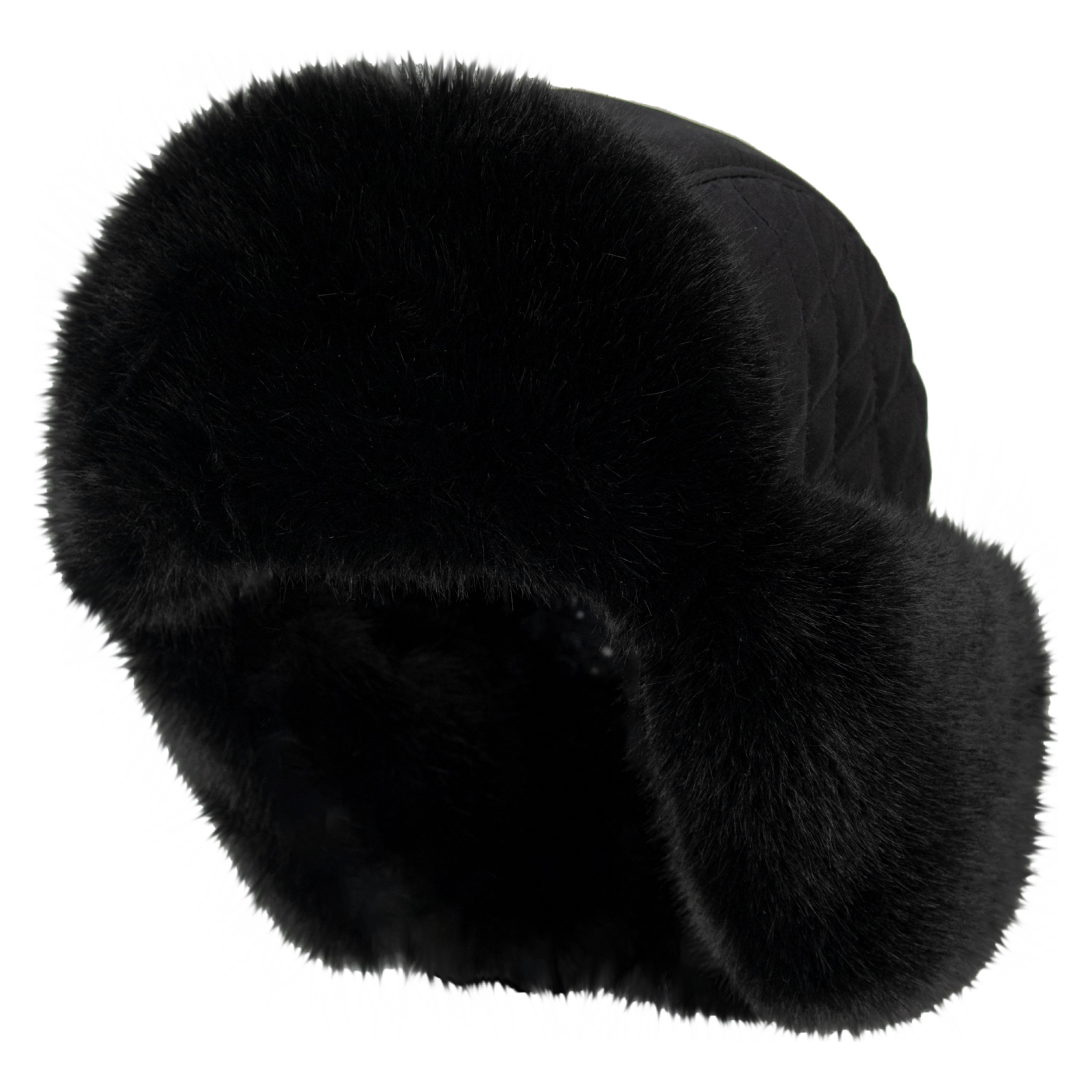 Шапка-ушанка Brodeks KM109 черный/черный мех