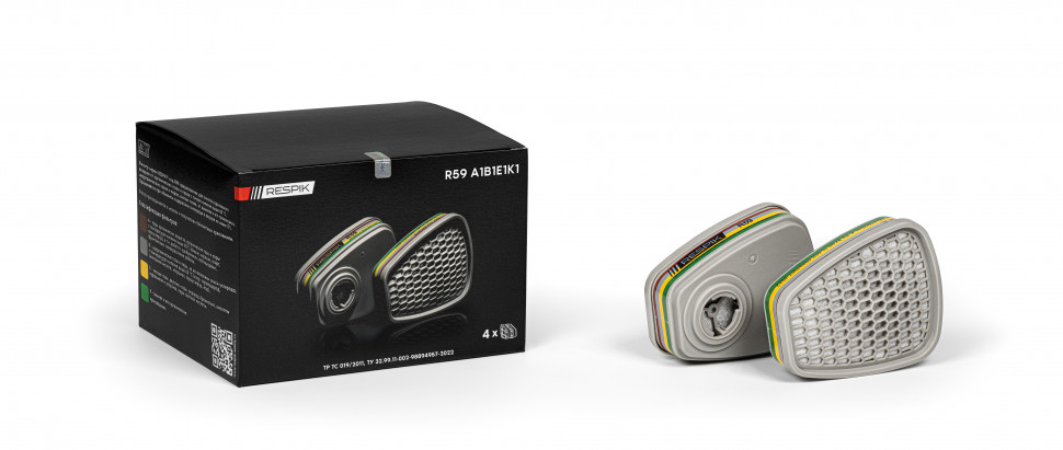 Фильтр противогазовый RESPIK R59 А1В1Е1К1 (2шт)