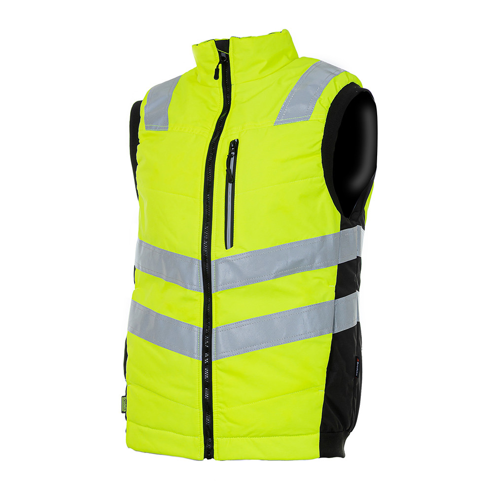 Сигнальный жилет утепленный Brodeks KW111, желтый/черный