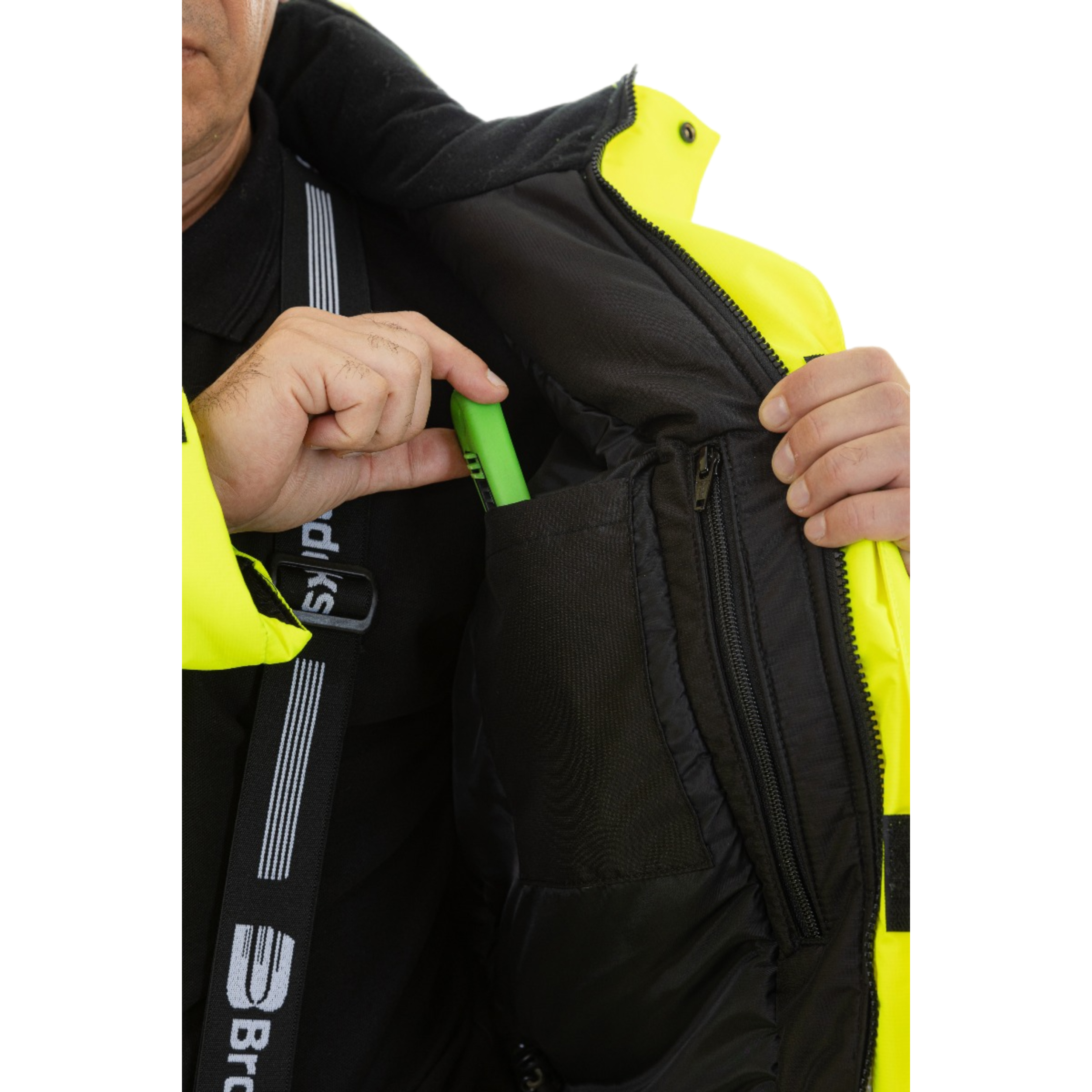 Зимняя сигнальная куртка-парка Brodeks KW220, желтый