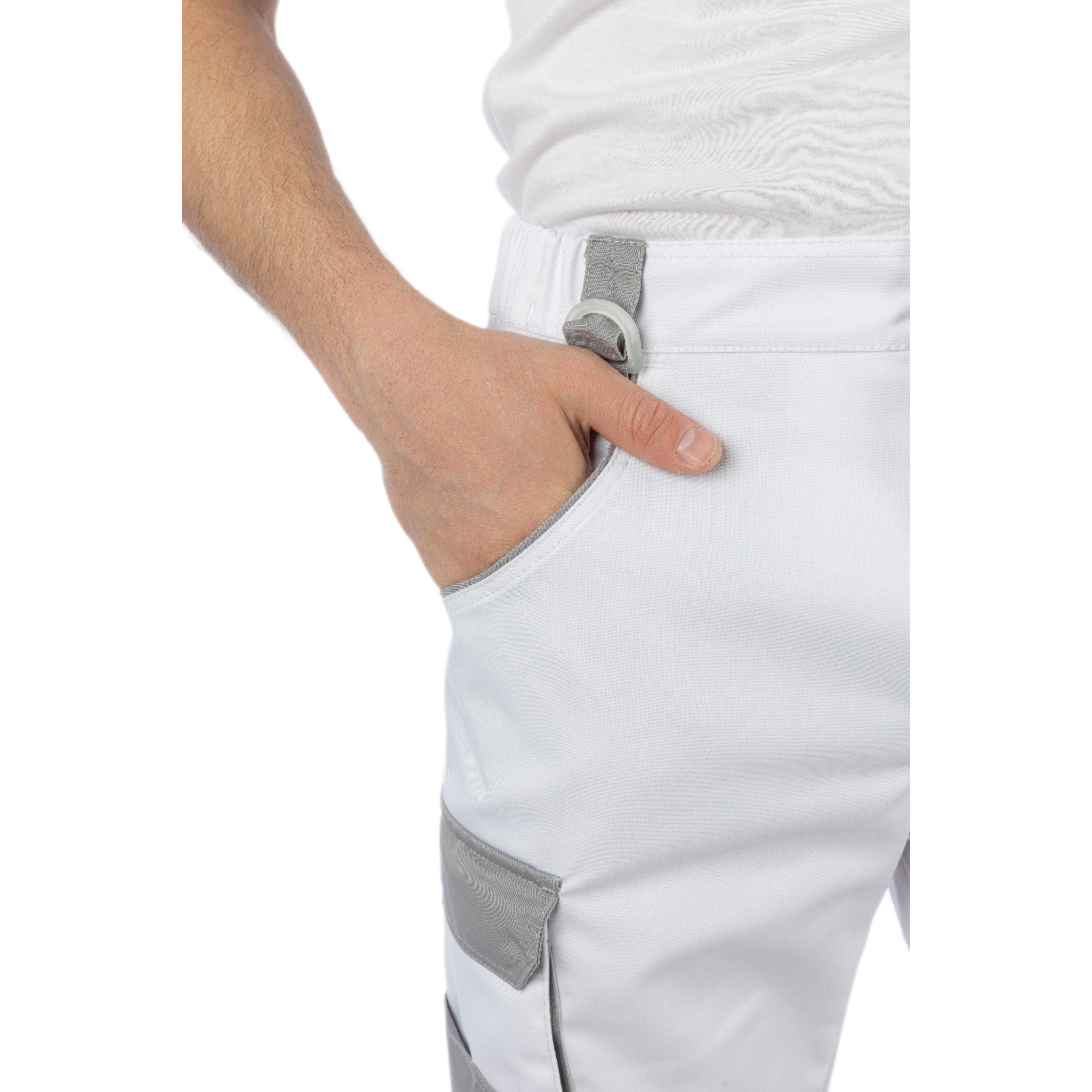 Брюки Brodeks KS302, белый/серый