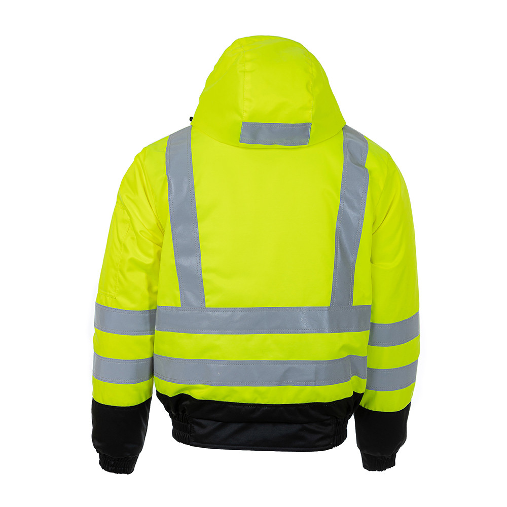 Зимняя сигнальная куртка-бомбер Brodeks KW222, желтый/черный