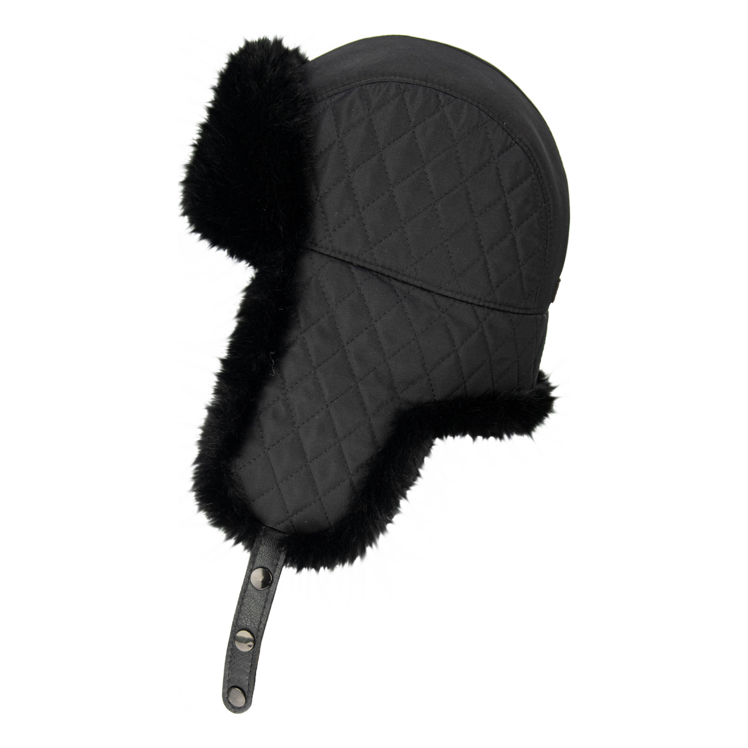 Шапка-ушанка Brodeks KM109 черный/черный мех