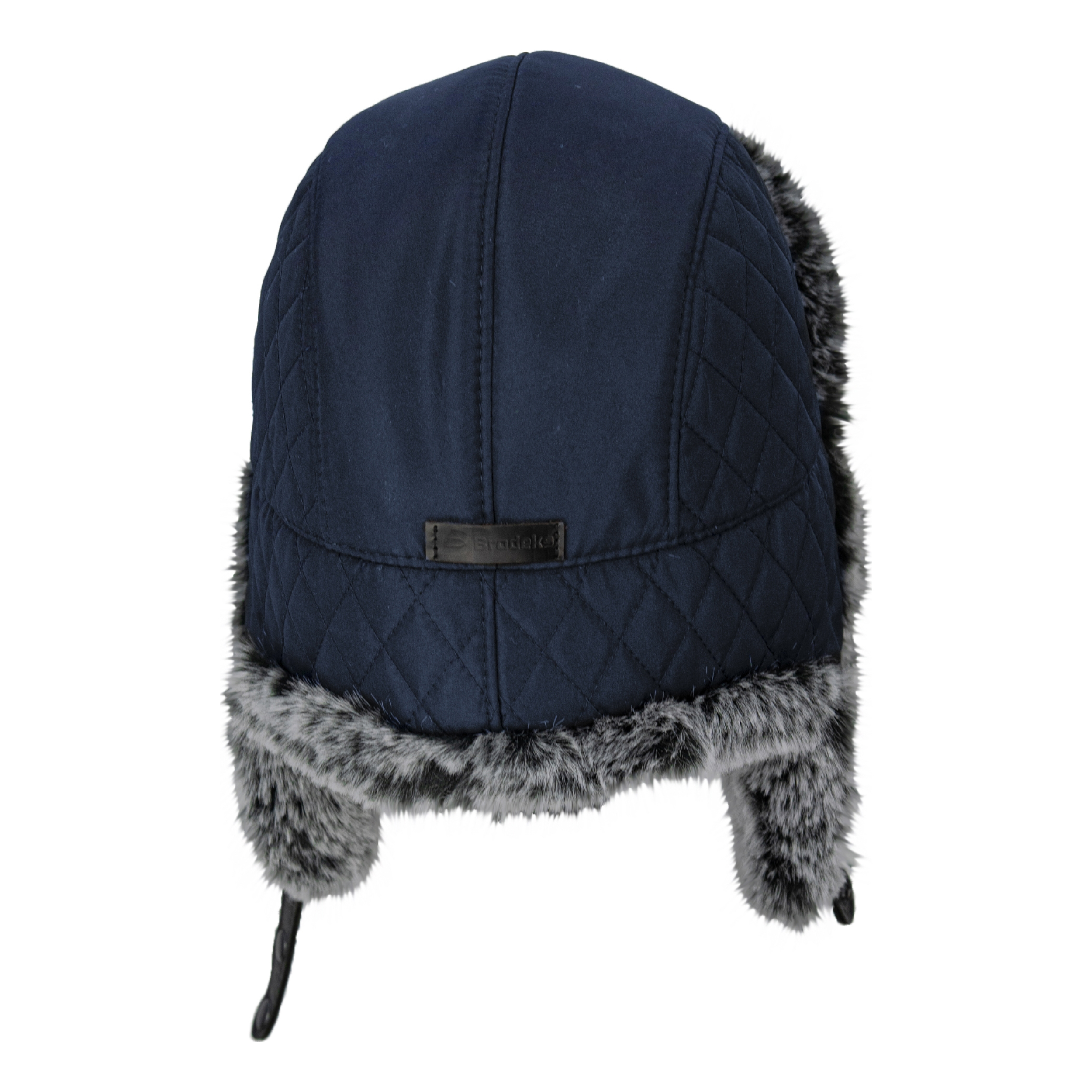 Шапка-ушанка Brodeks KM109 синий/серый мех