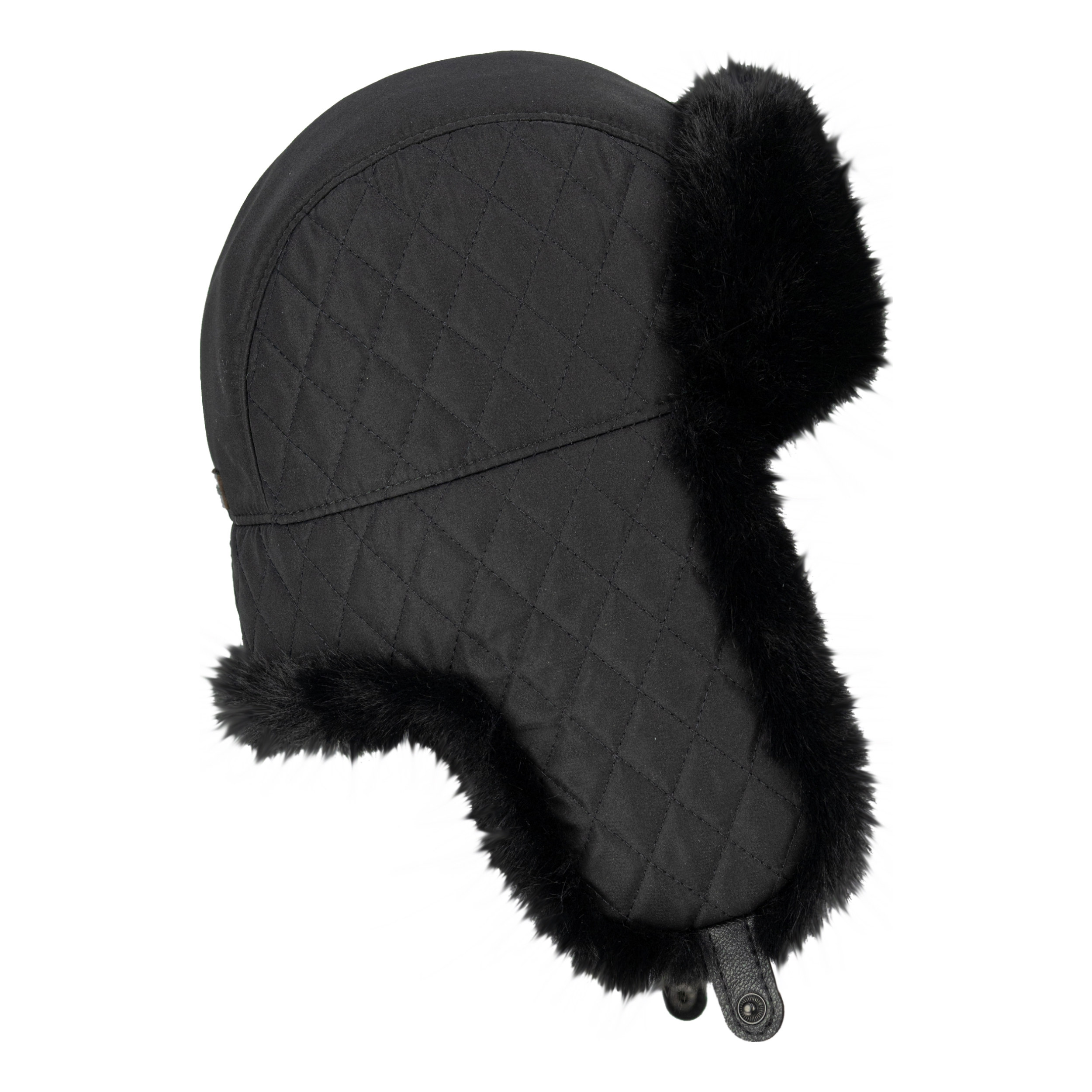 Шапка-ушанка Brodeks KM109 черный/черный мех