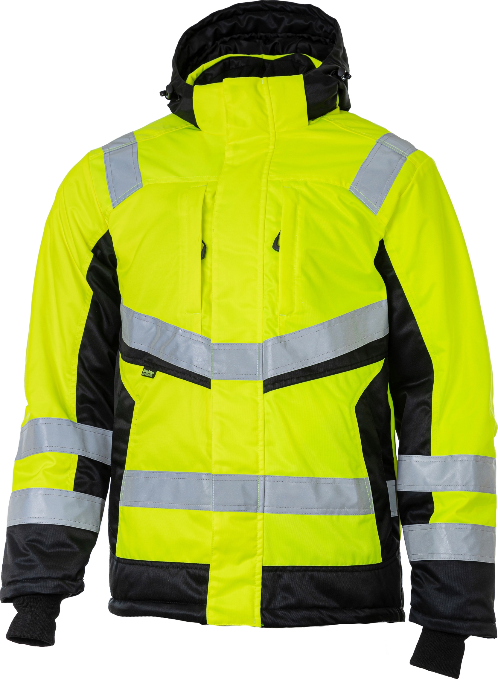 Зимняя сигнальная куртка Brodeks KW216, желтый/черный