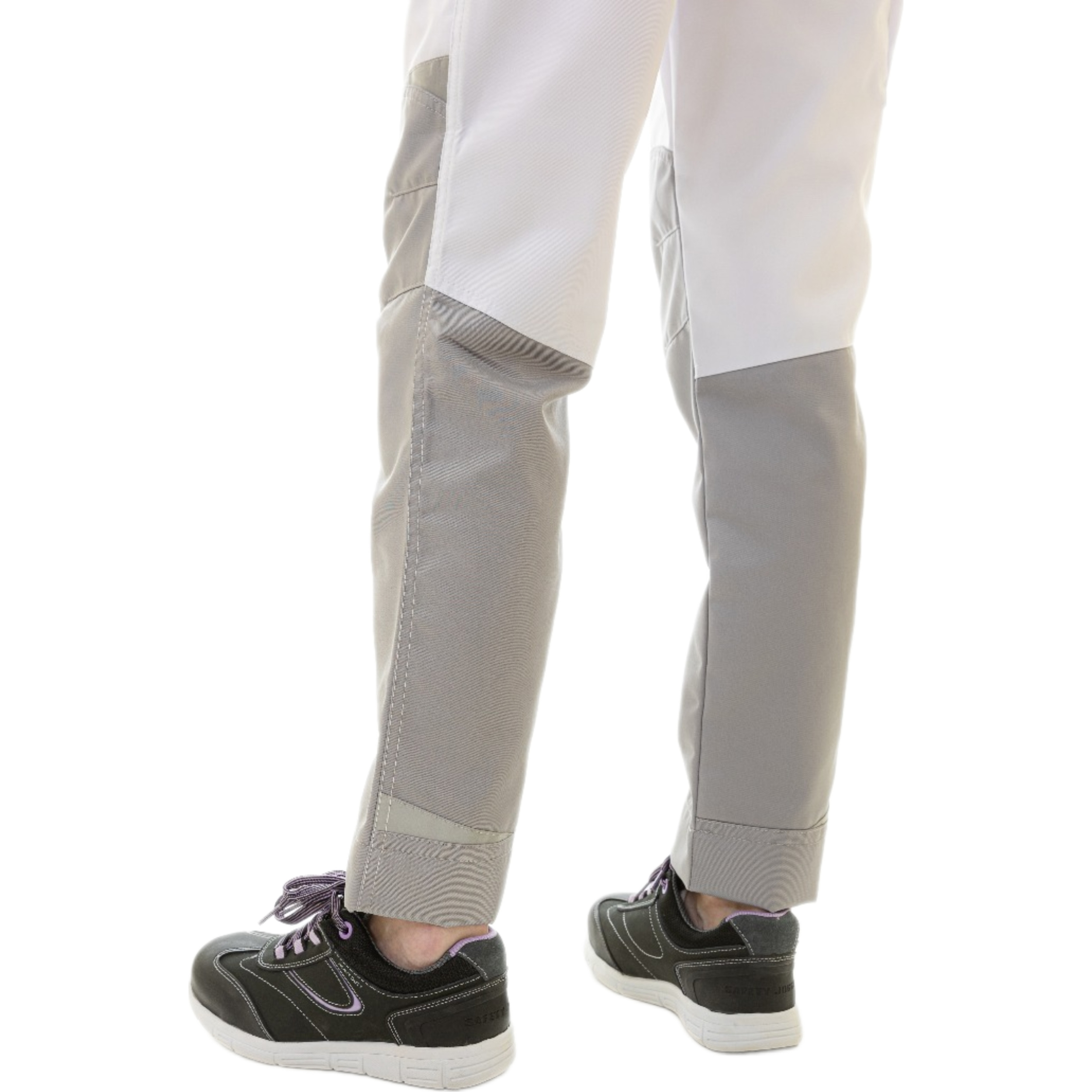 Женские рабочие брюки Brodeks KS328, белый/серый