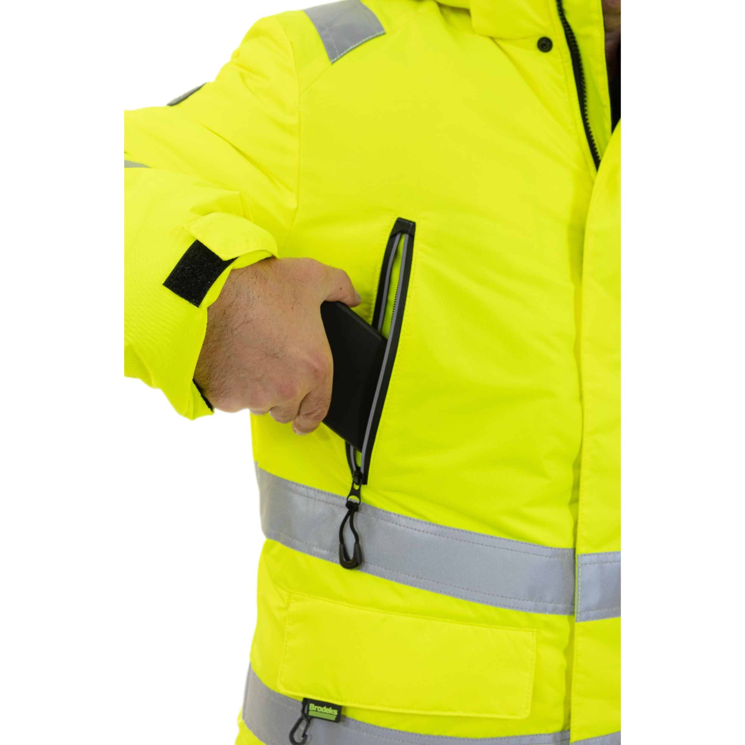 Зимняя сигнальная куртка-парка Brodeks KW220, желтый