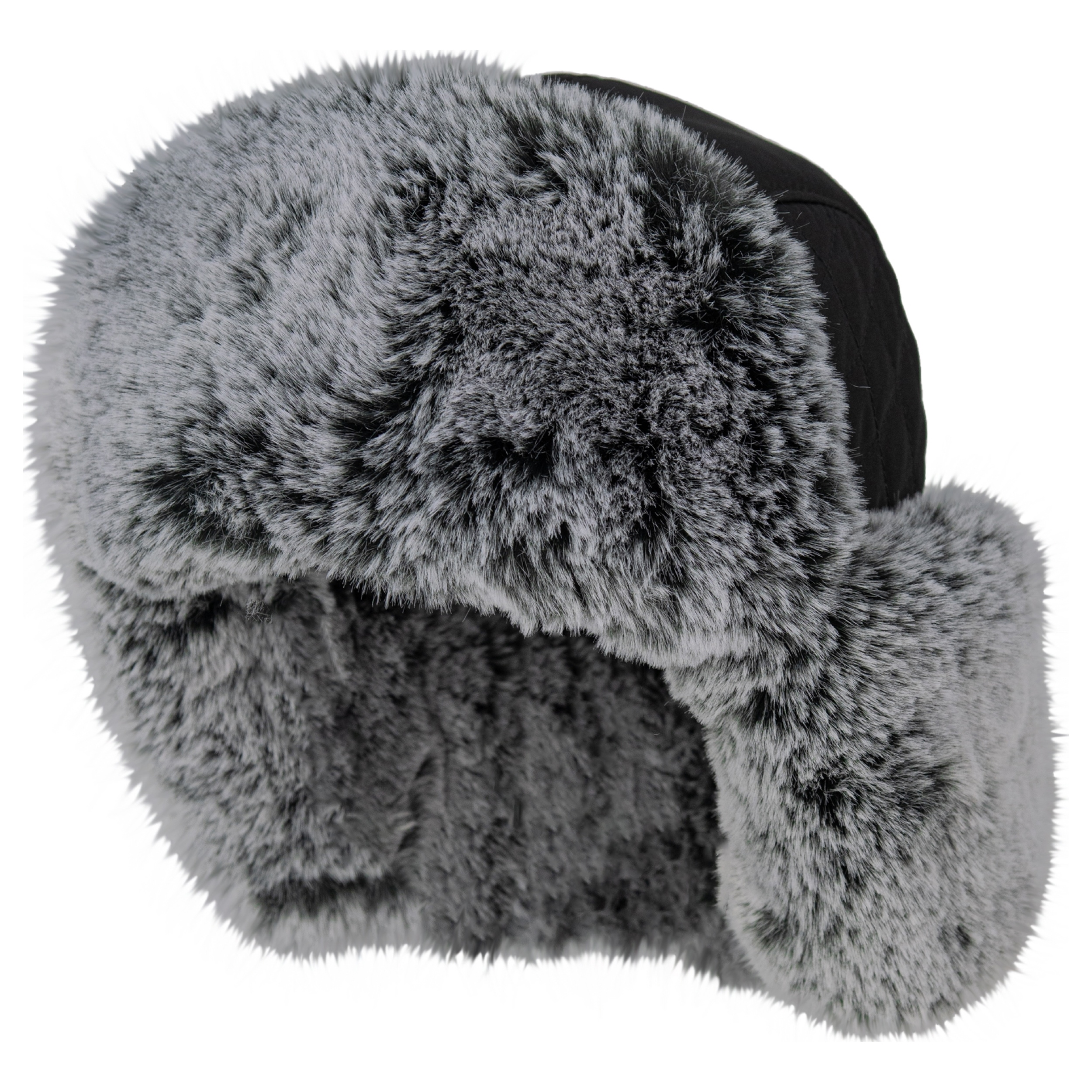 Шапка-ушанка Brodeks KM109 черный/серый мех