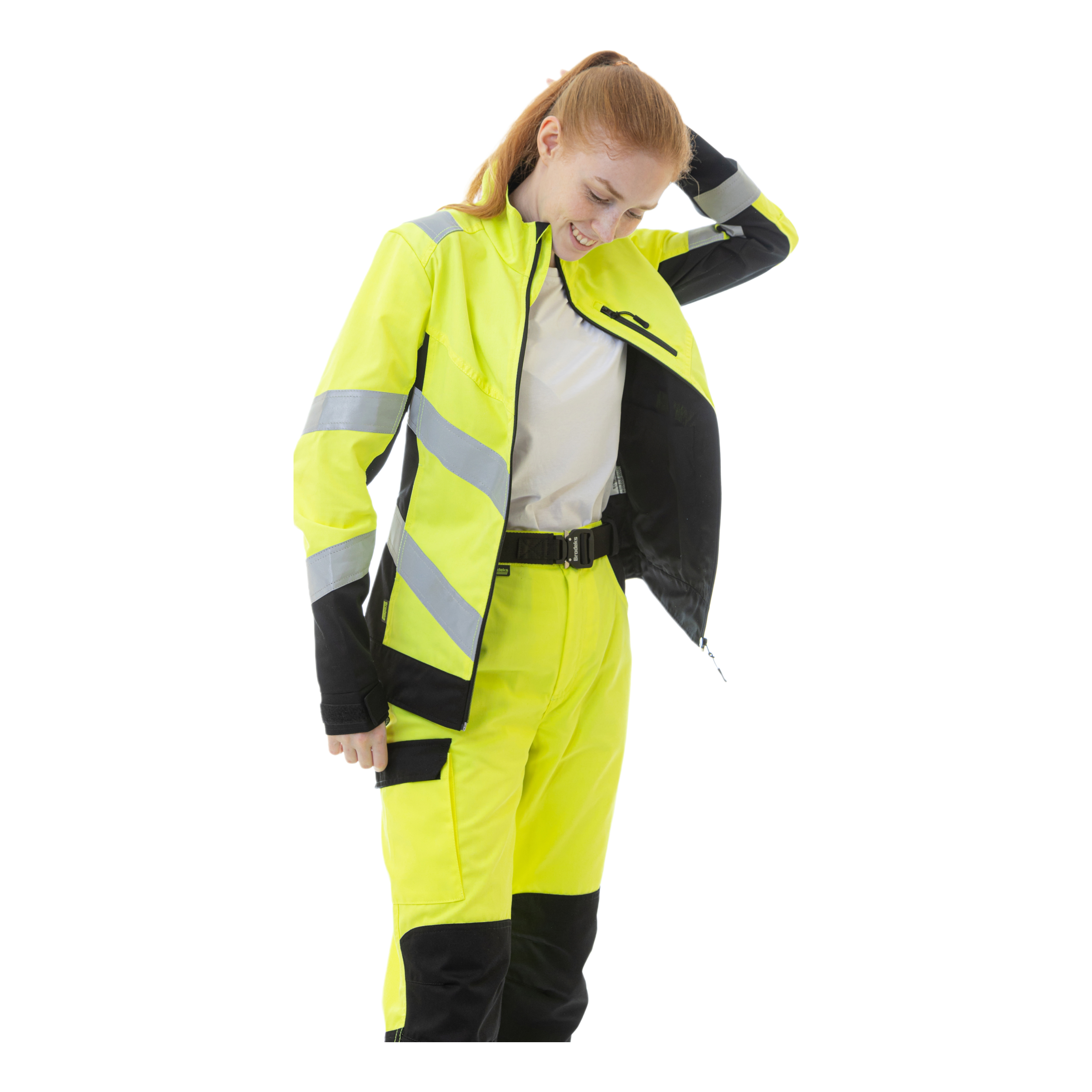 Женская сигнальная куртка Brodeks KS229, желтый/черный