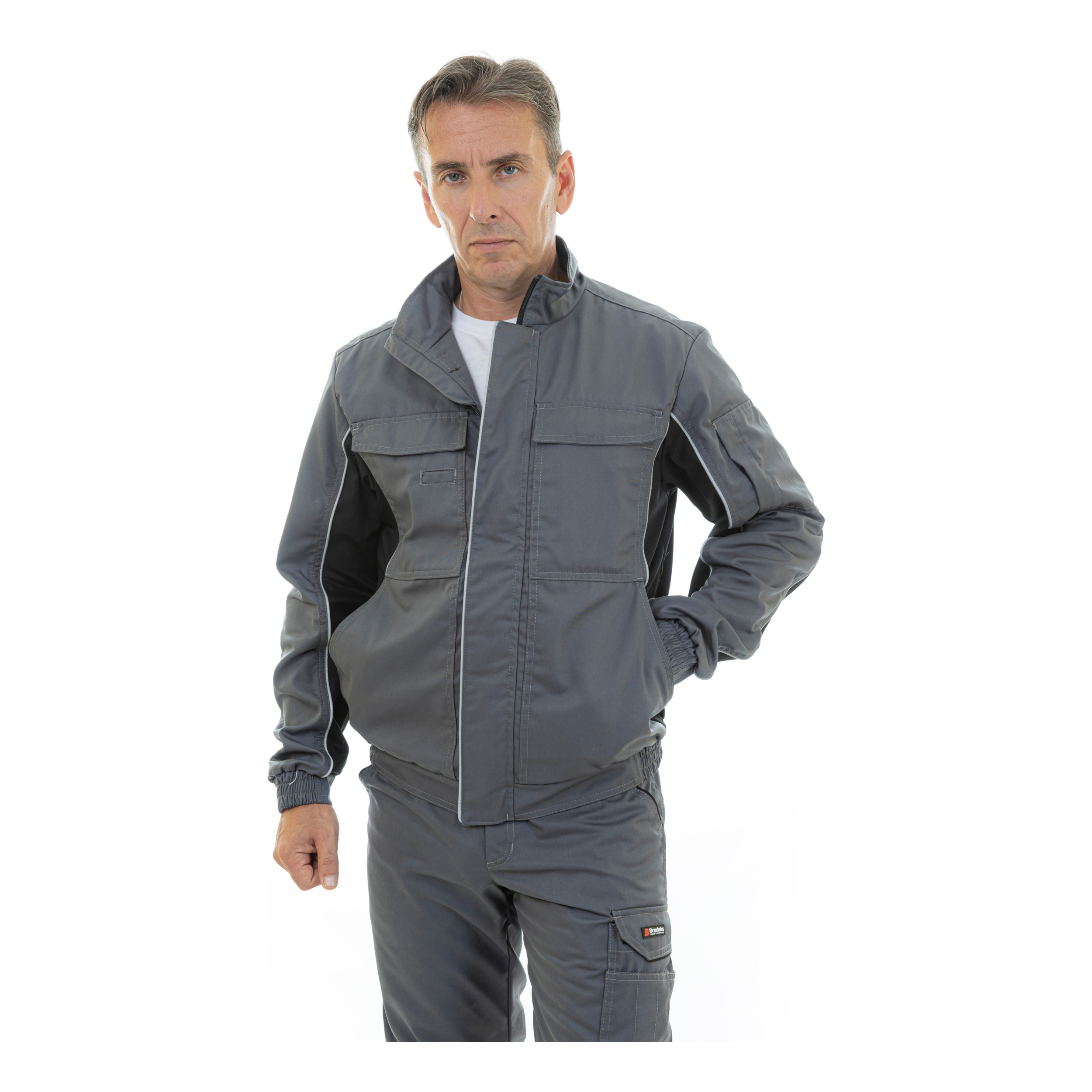 Куртка Brodeks KS201, серый/черный